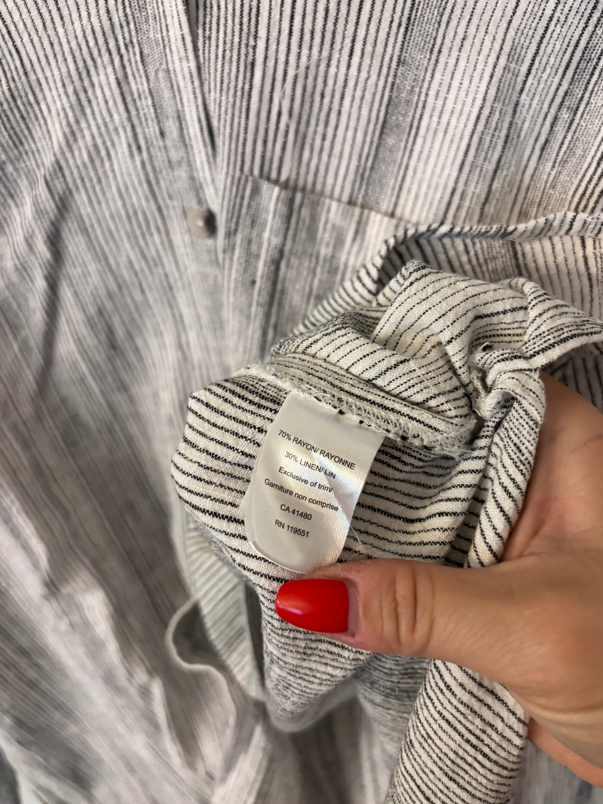 Gentle Fawn Linen Blend Button Down Top | Sz Medium