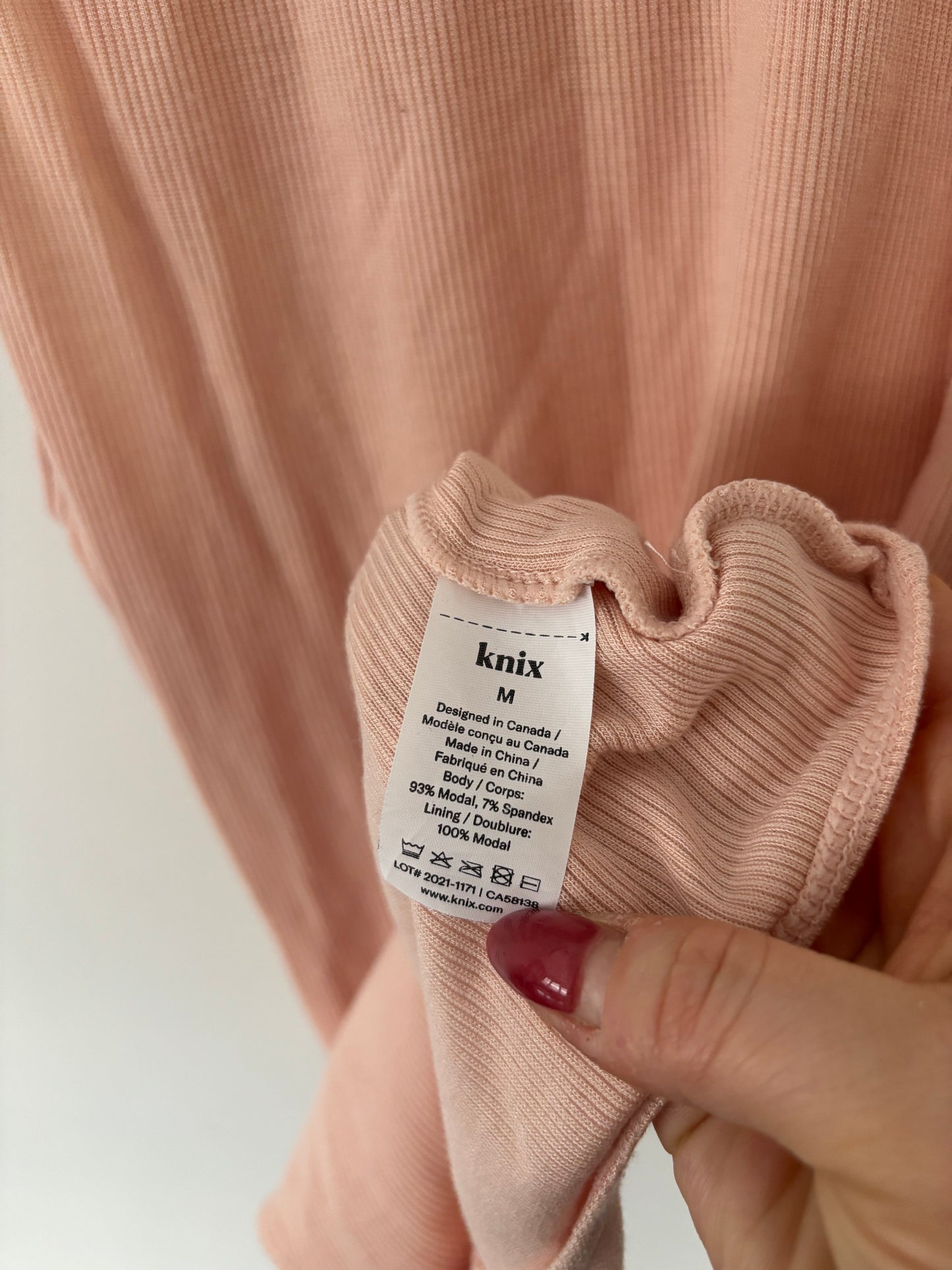 Knix X Ashley Graham Ribbed Modal Bodysuit | Sz Small (J66BC5)
