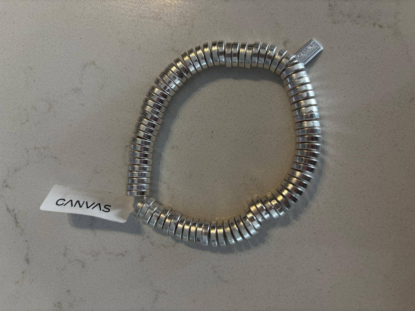 Canvas Laurel Beaded Bracelet (silver) New*