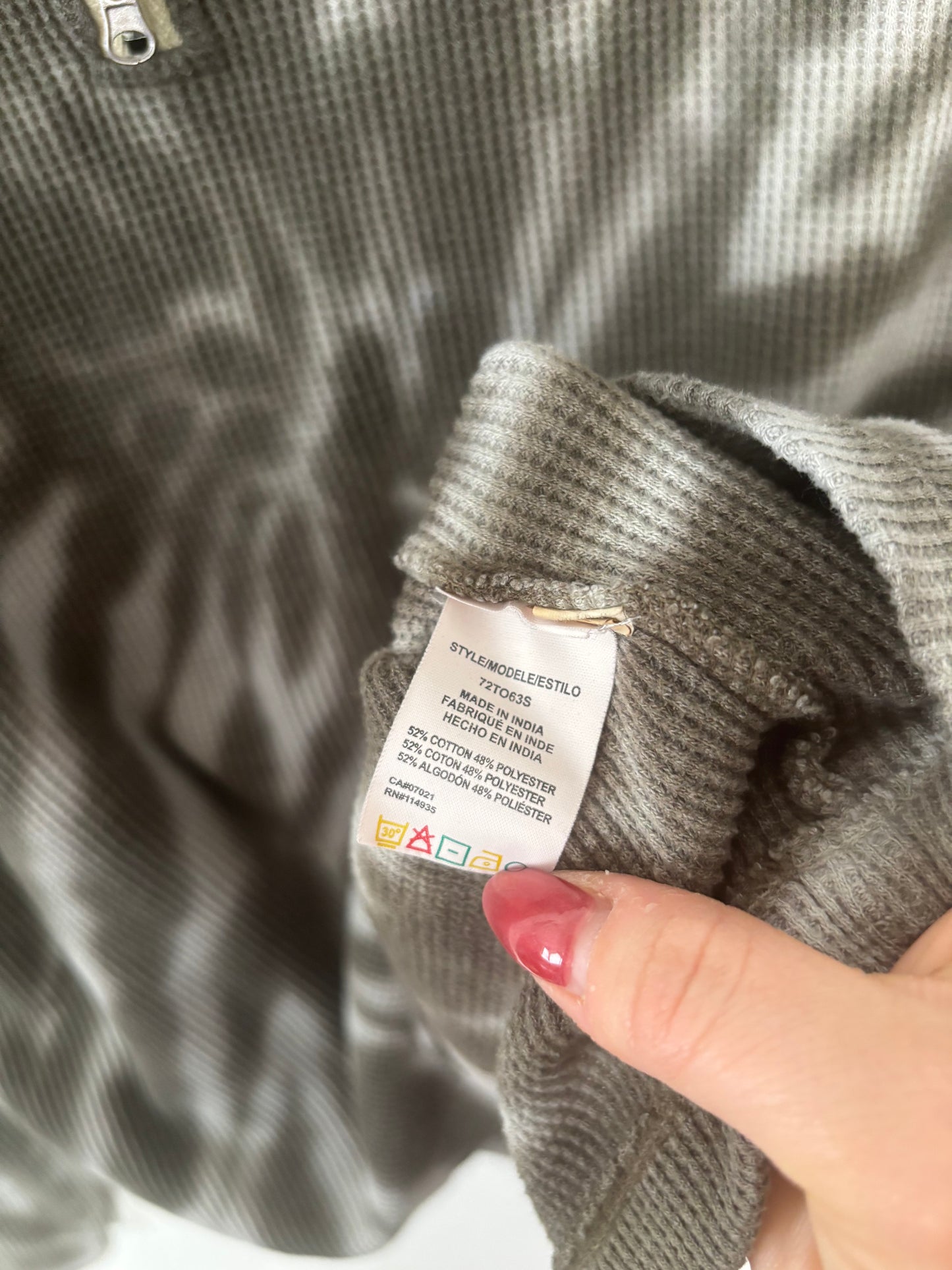 RD Style Waffle 3/4 Zip Sweater | Sz Small (J27P3)