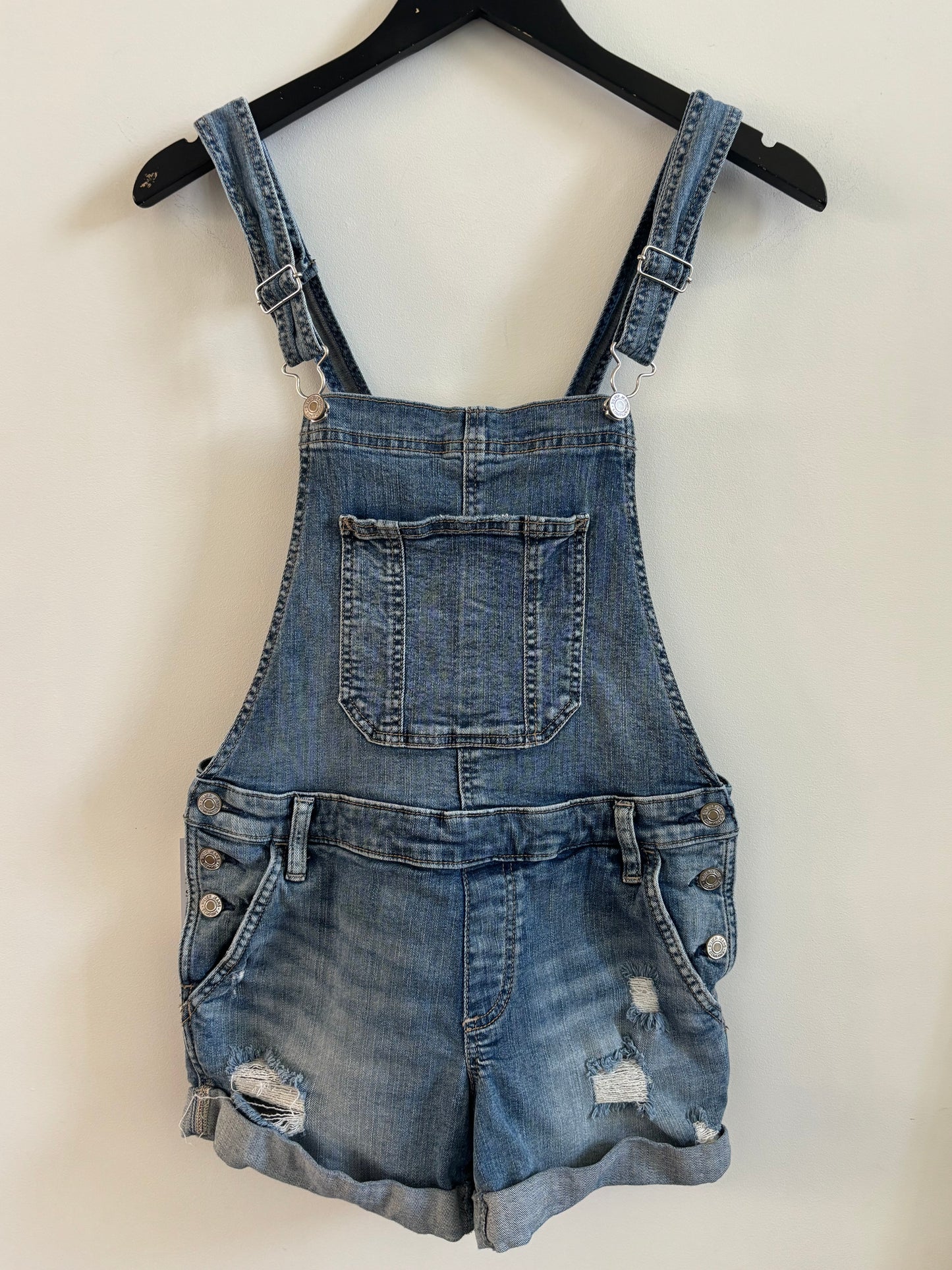Silver Denim Shortalls | 27