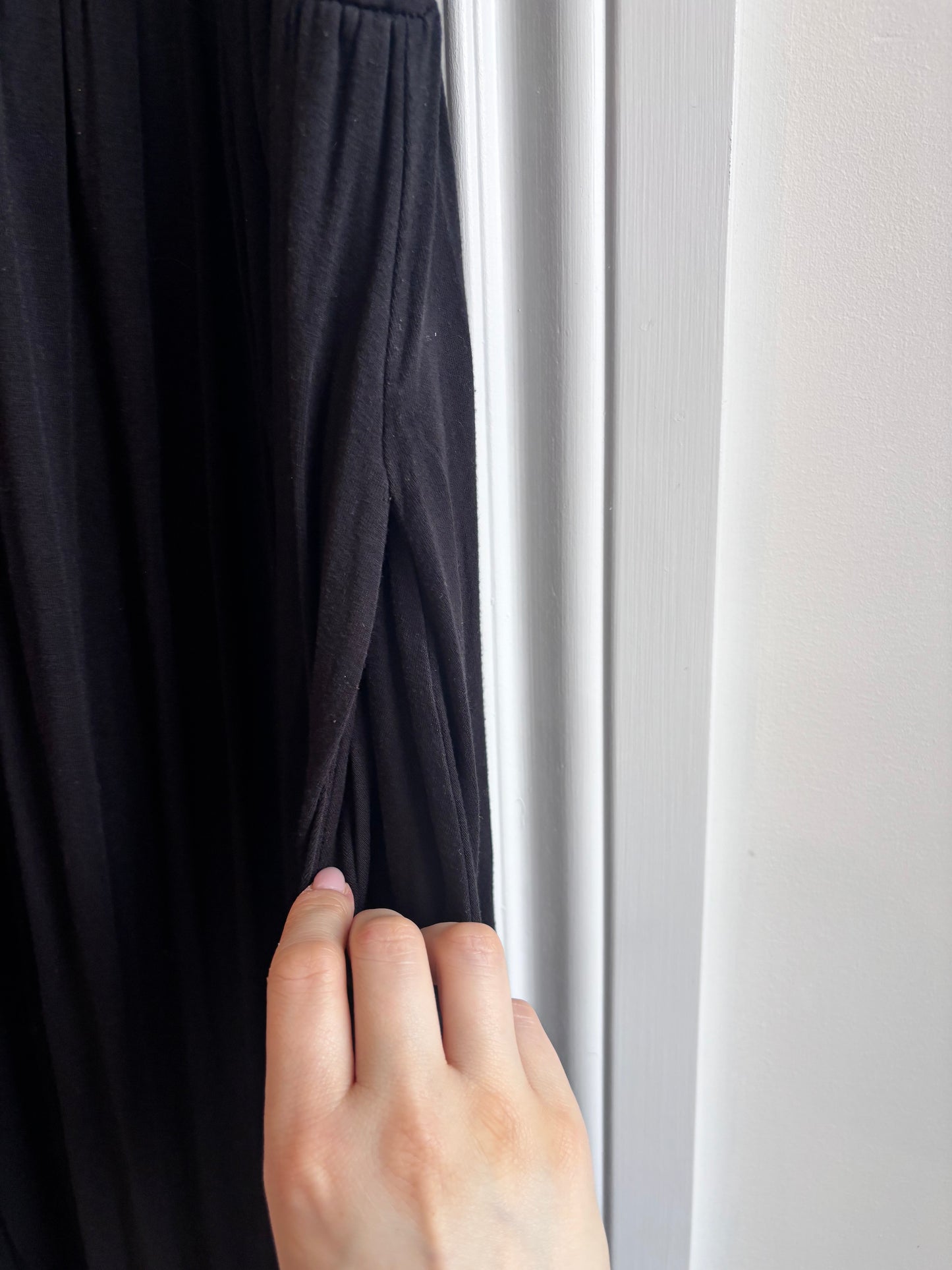 Be You Black Rayon Maxi Dress | Sz Small