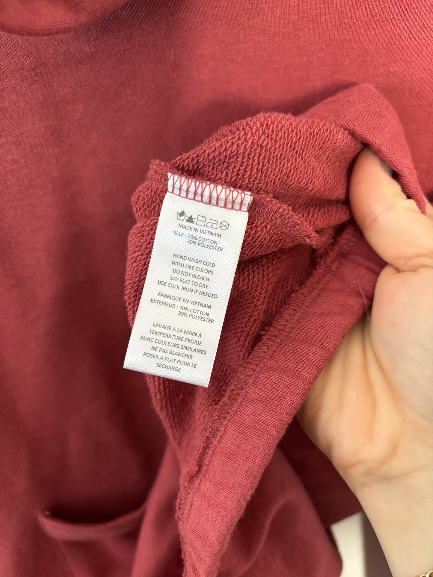 Paper Crane Burnt Orange Pocket Hoodie | Large (N236M8)