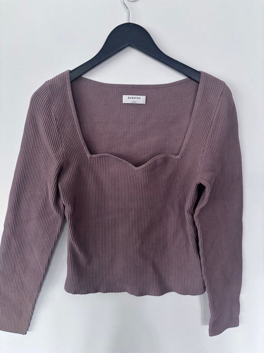 Babaton Sculpt Knit Sweetheart Longsleeve | Sz Large