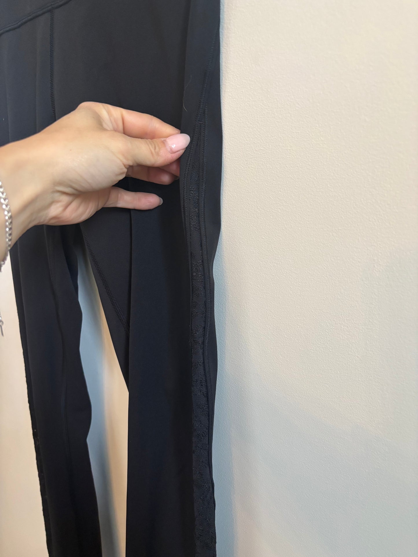 Lululemon Lace Mesh Panel High Rise Legging | 6