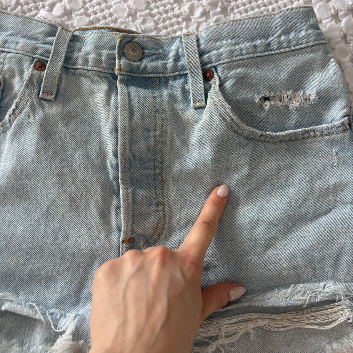 Levi's 501 Classic Shorts Light Blue | Sz 28