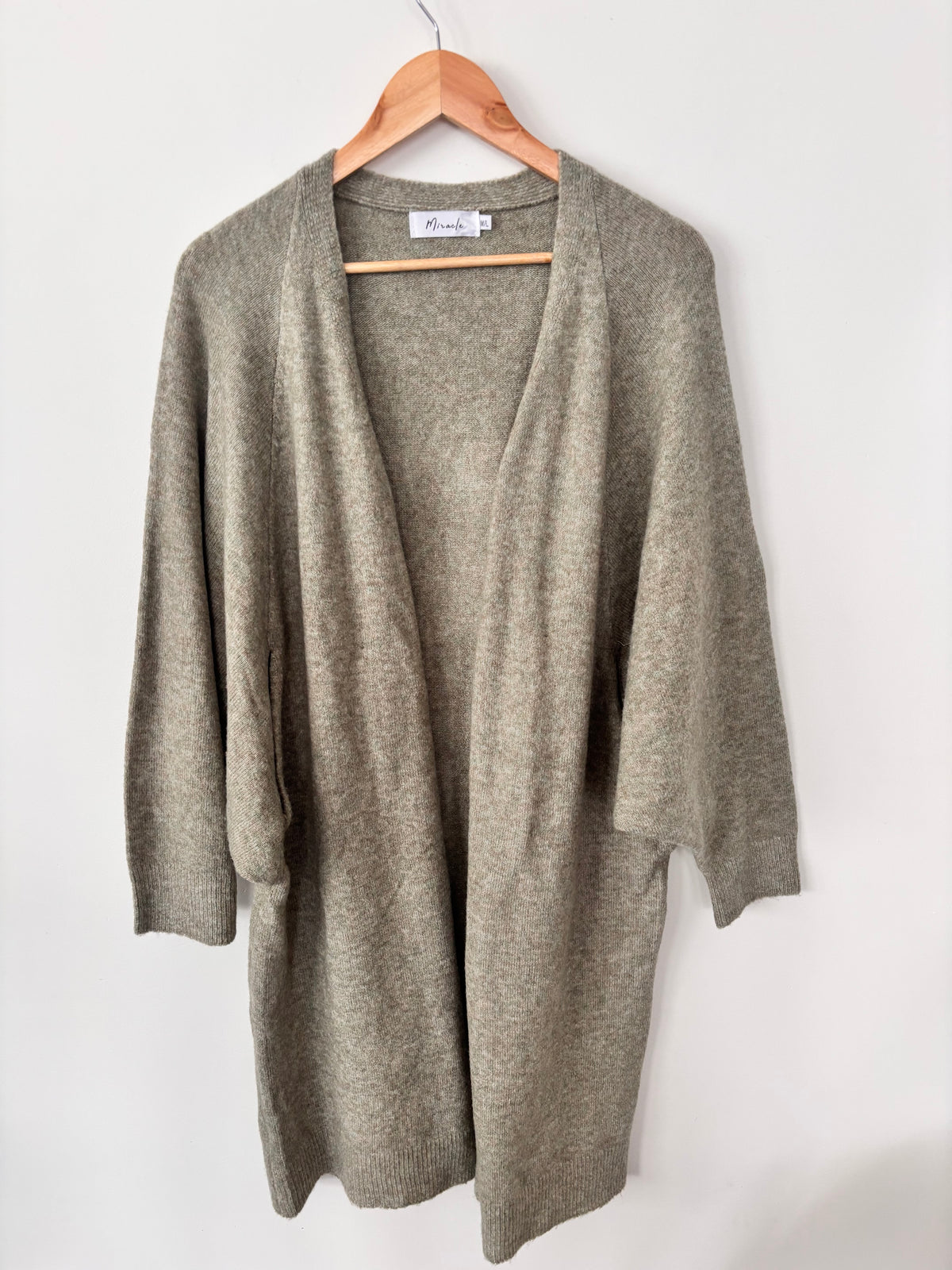 Miracle Soft Grey Longline Cardigan | Sz M/L