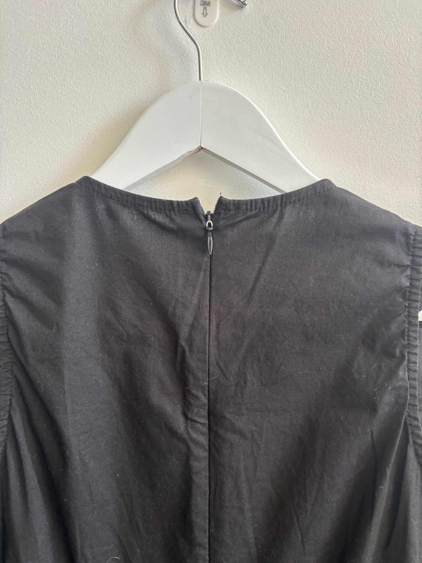 Ruffle Sleeveless Poplin Dress | Small
