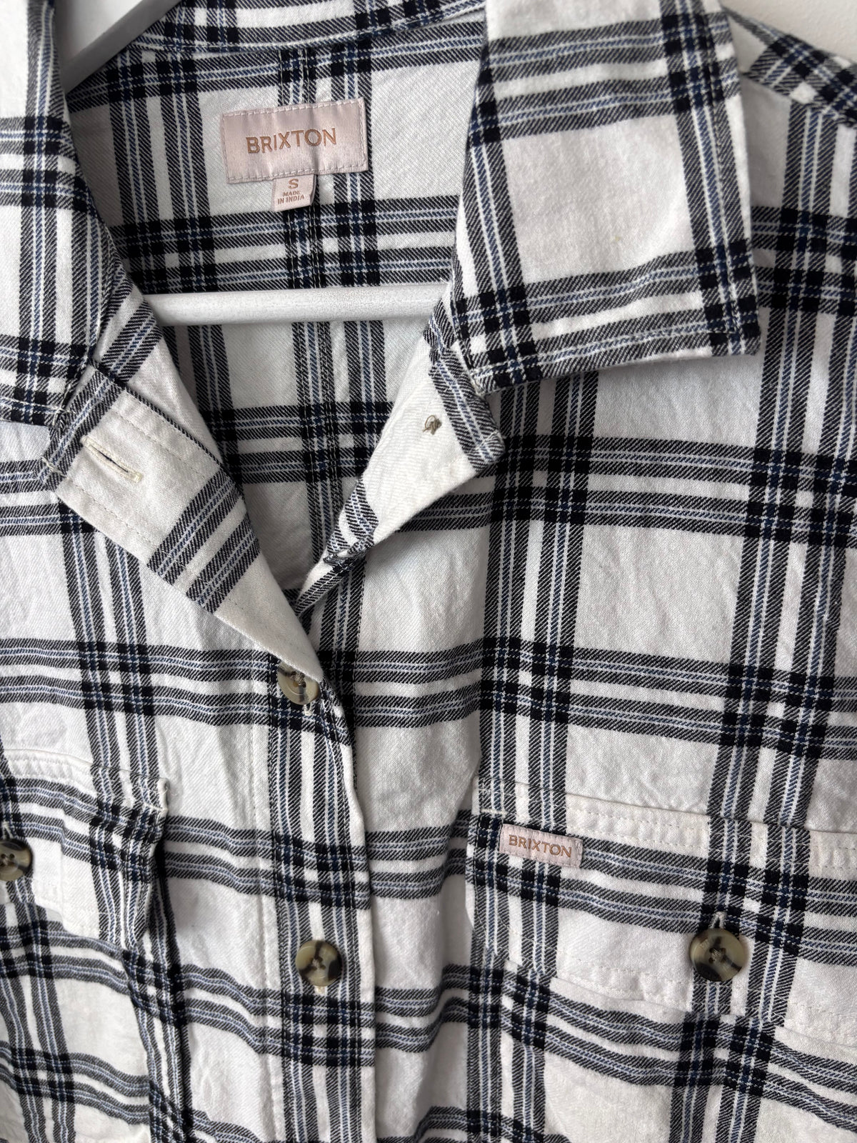 Brixton Bowery Button Up Flannel Organic Cotton Shirt | Sz Small (fits larger)