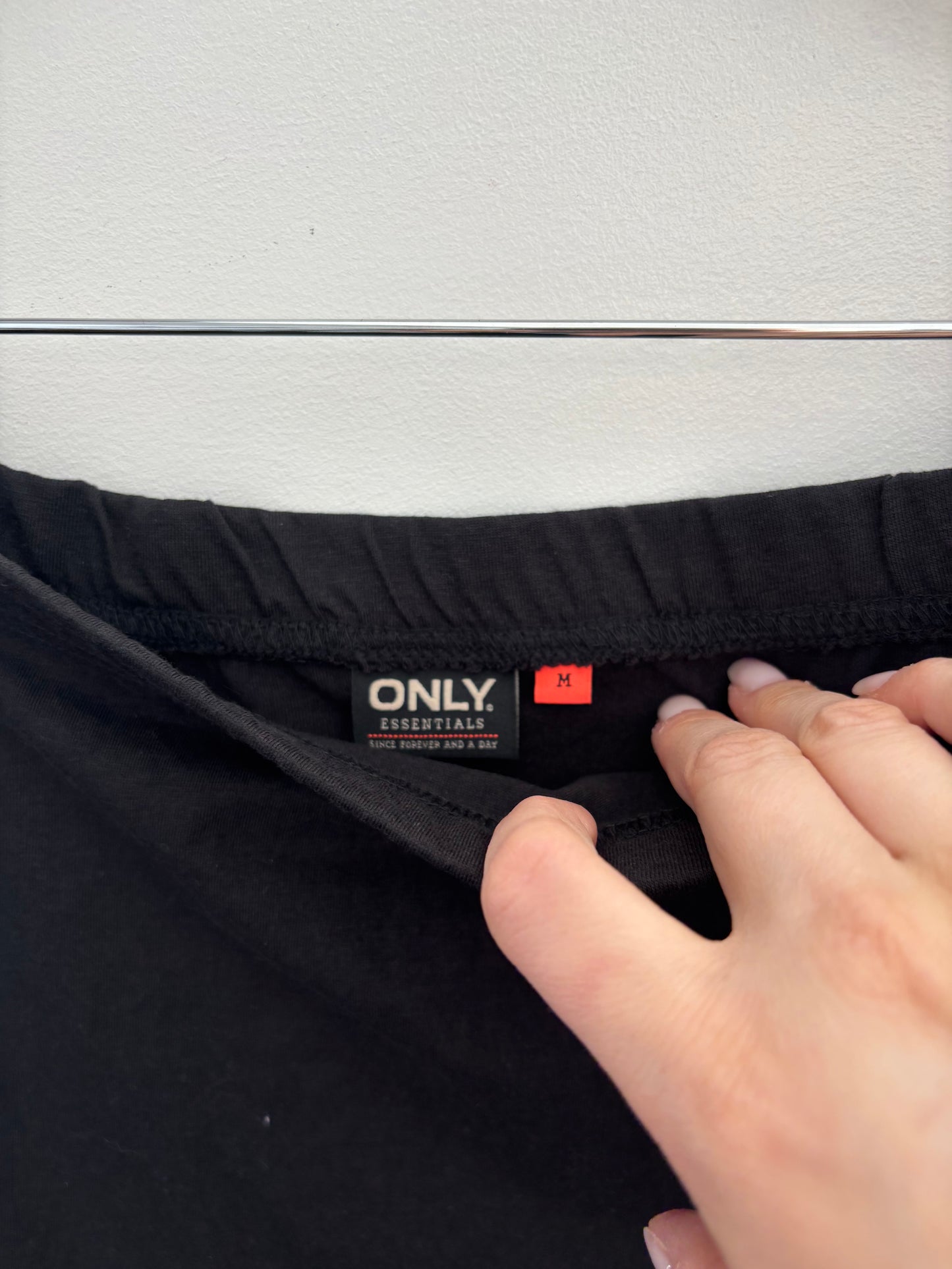 ONLY Abbie Long Slit Black Skirt | Medium