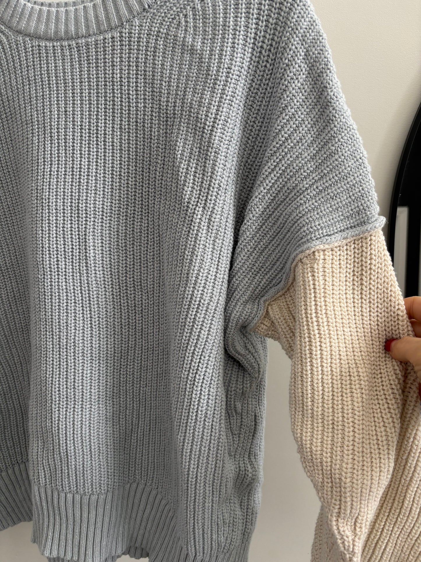 American Eagle Long Weekend Crew Colorblock Sweater | Sz Medium (fits like large) (J175E13)