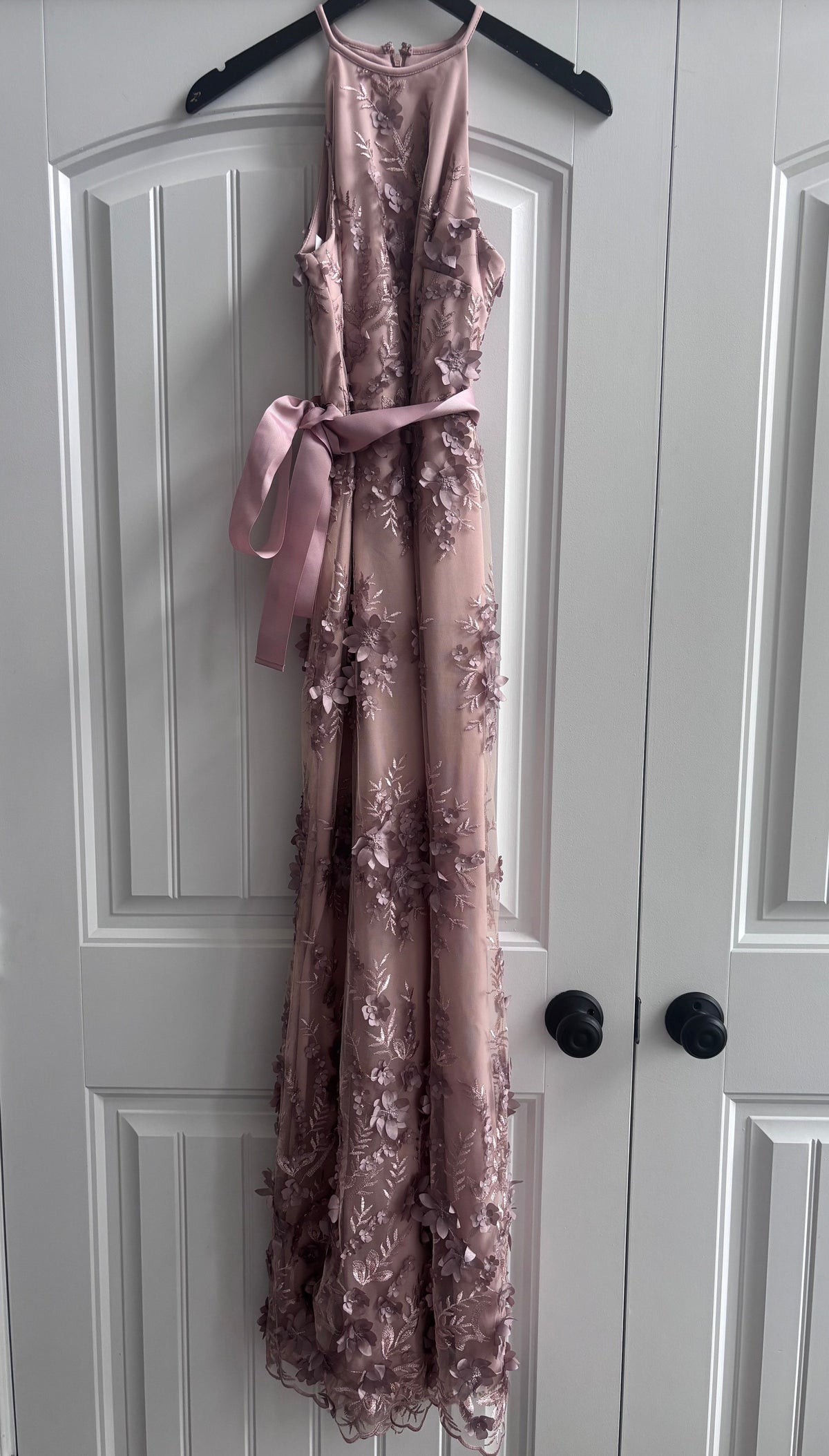 Le Chateau Floral Oblique Halter Dress | Sz 4