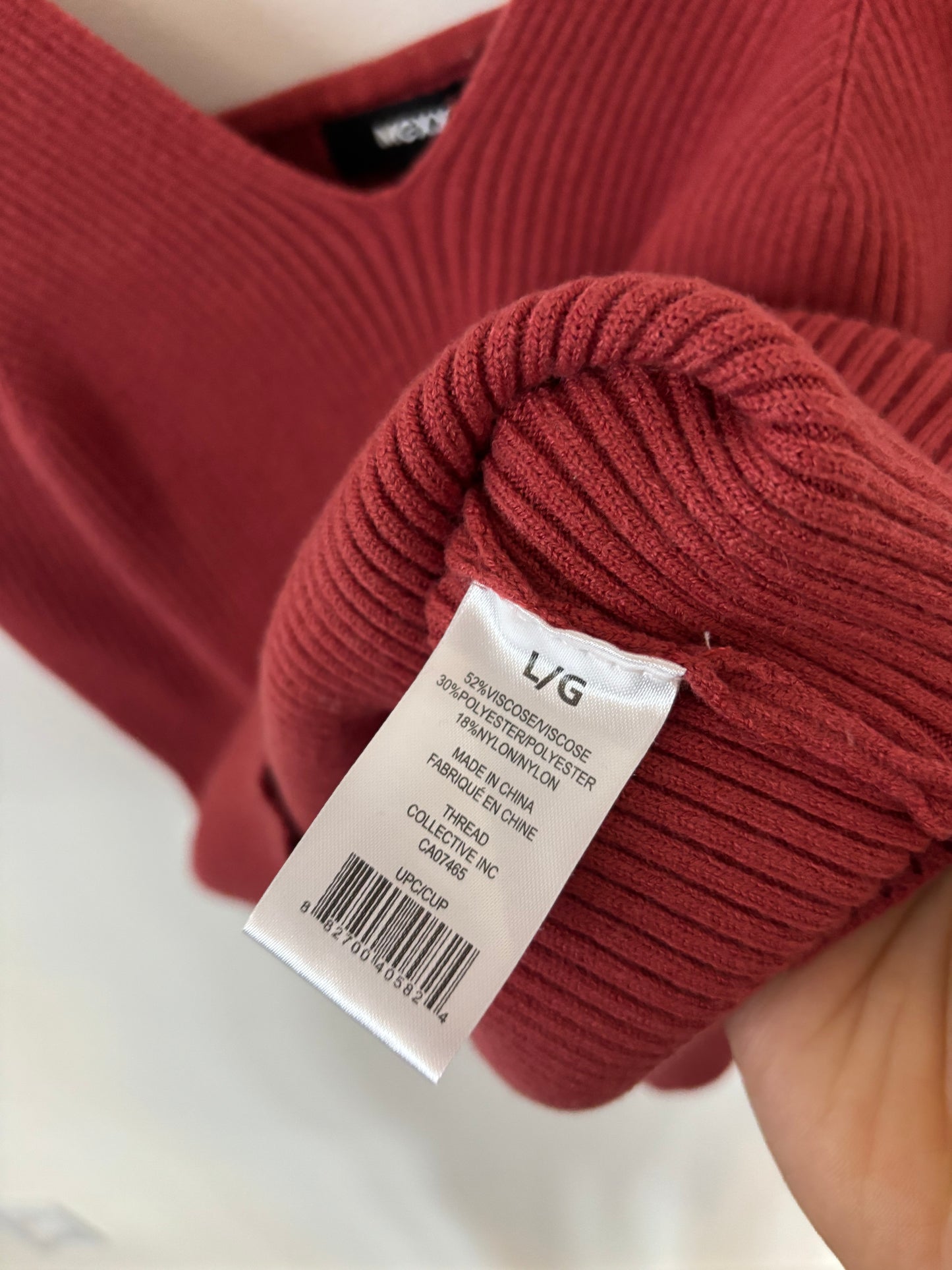 Mexx Burgundy Knit Tank | Sz Large (J92N19)