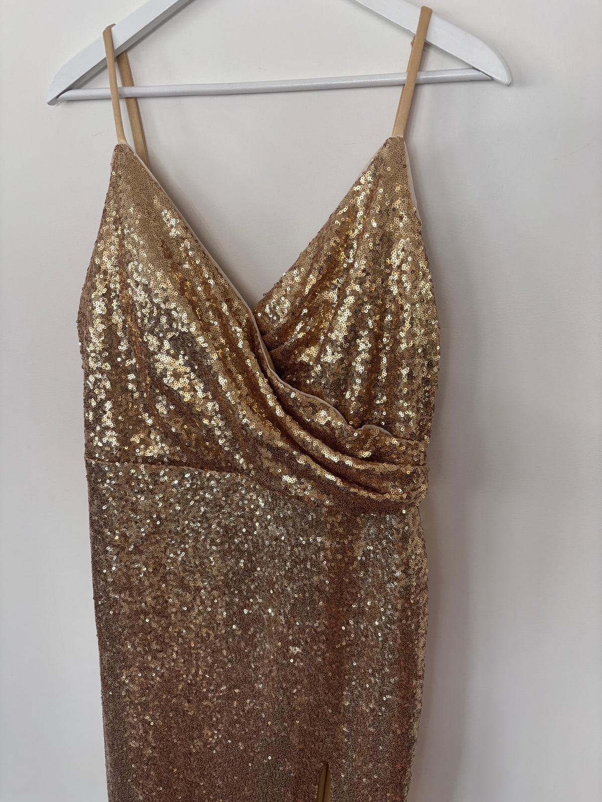 Revelry Gold Sequins Glitter Gown | Sz 12