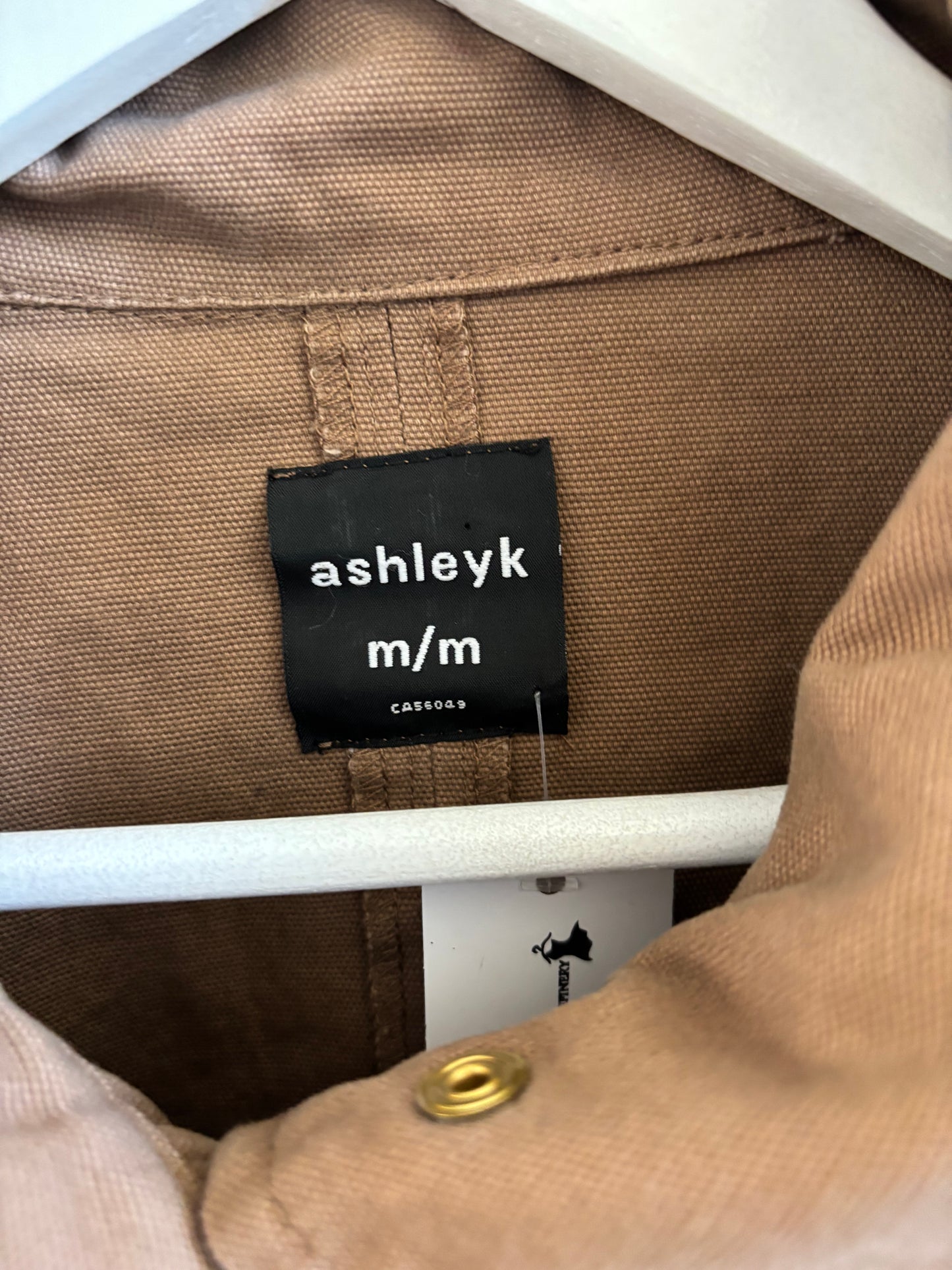 Ashley K High Collar Jacket with Faux Leather Panels | Medium (O77LP)