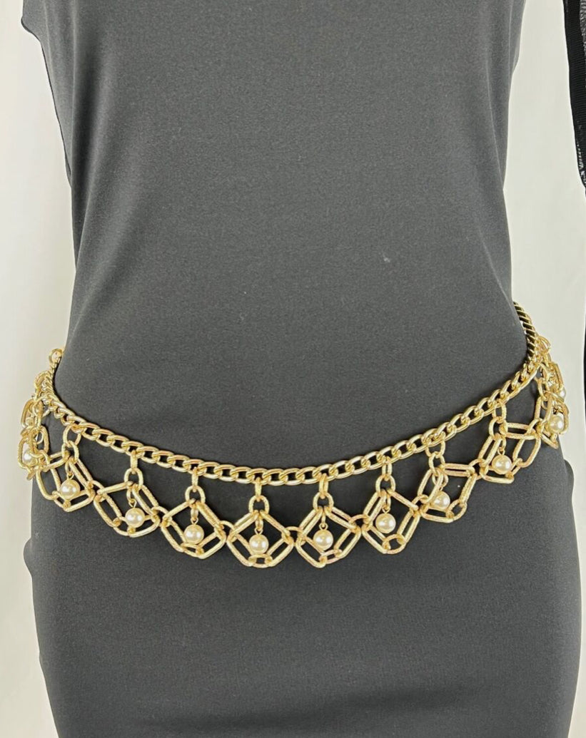 Vintage Gold Chain Belt | Small