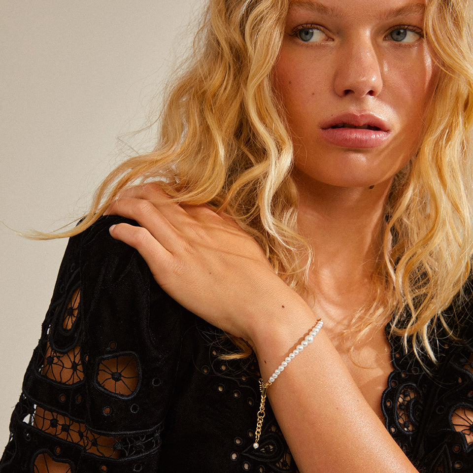 PILGRIM Relando Beaded Bracelet Plated Silver