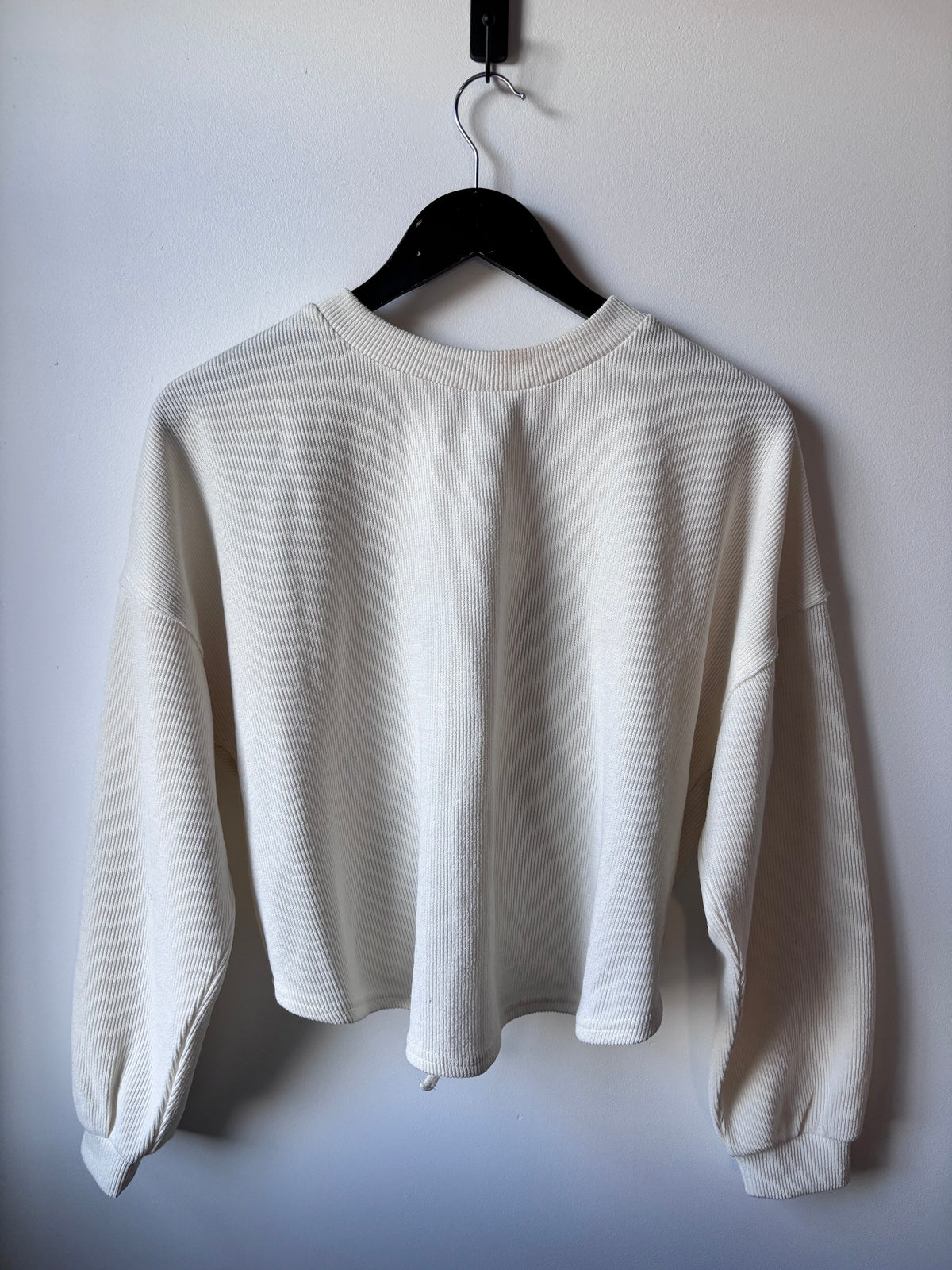 Blu Pepper Ruched Back Ivory Sweater | Sz Medium NWT