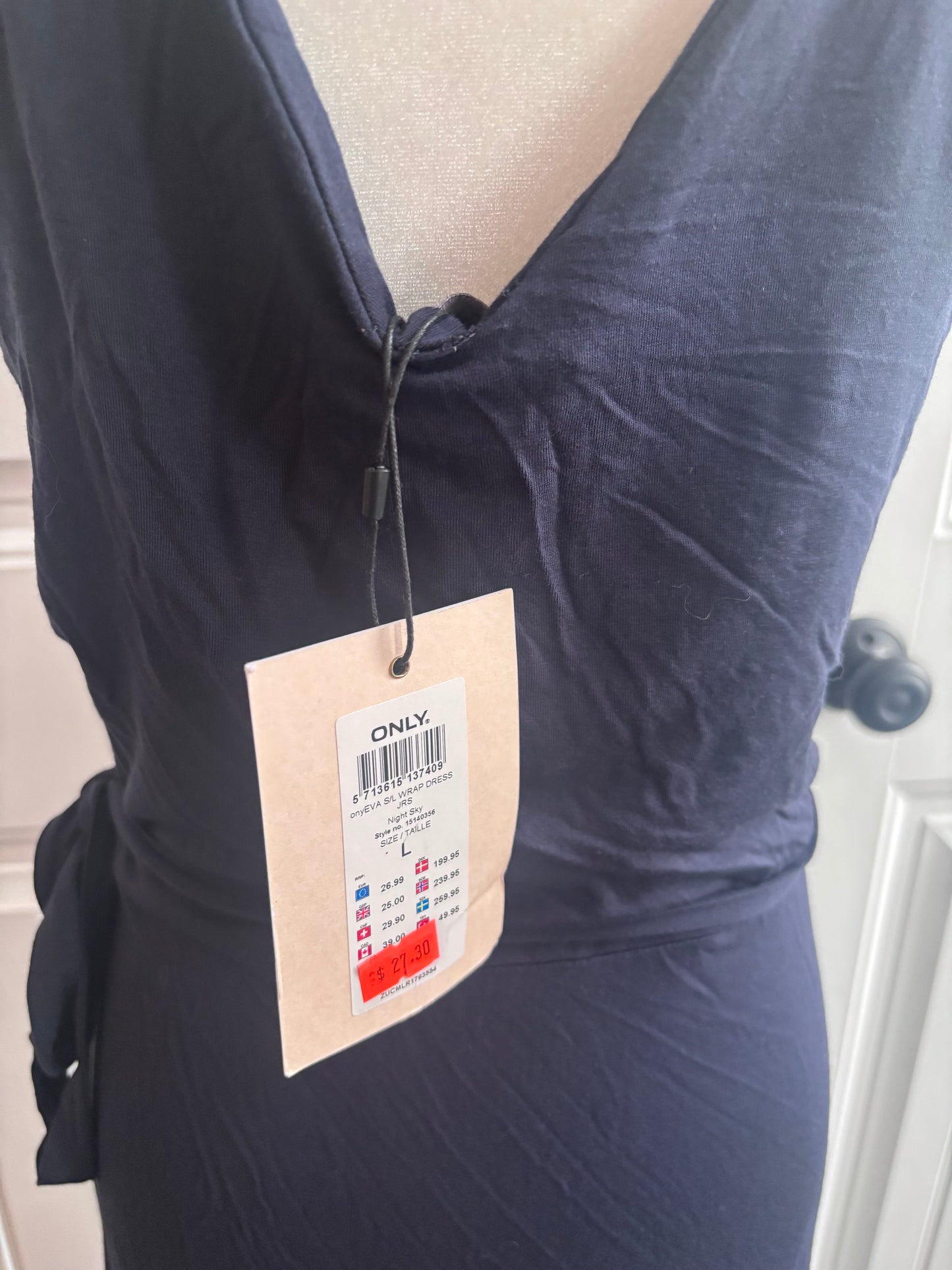 ONLY Navy Wrap Dress NWT | Sz Large