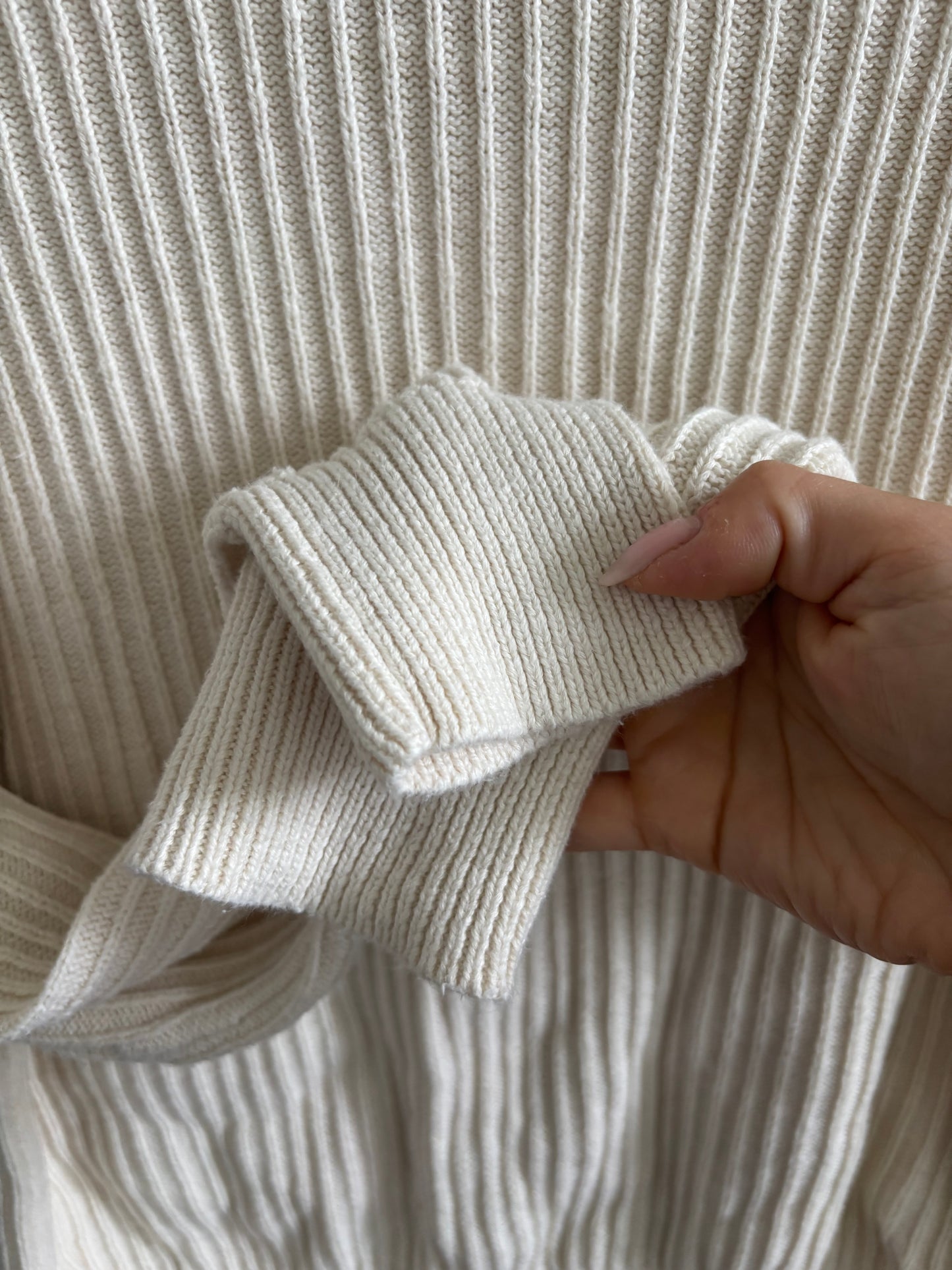 Frank & Oak Cotton Ribbed Knit Sweater | Medium