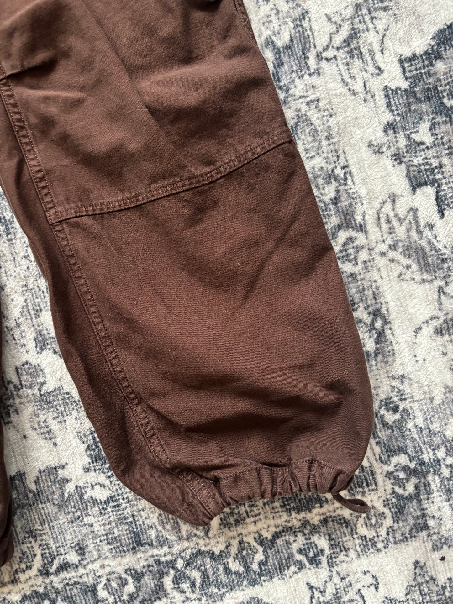 TNA / Aritzia Brown Cotton Jogger Pants | Sz 4 (D038L4)