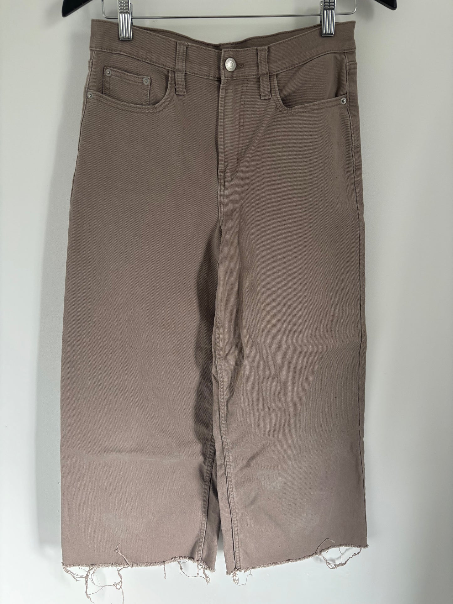 CK High Rise Wide Leg Brown Denim | 27