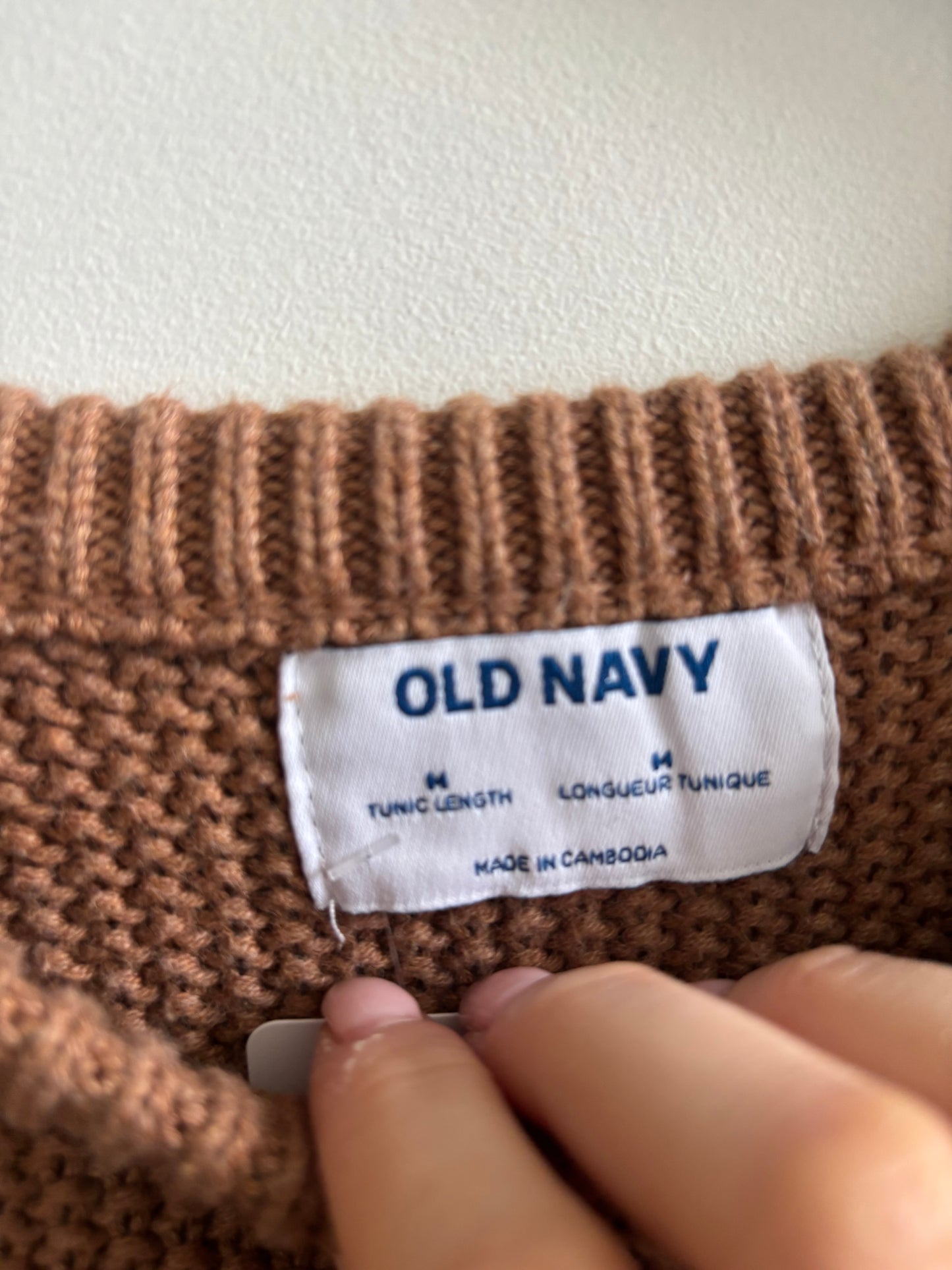 Old Navy Textured-Knit Tunic Sweater | Medium