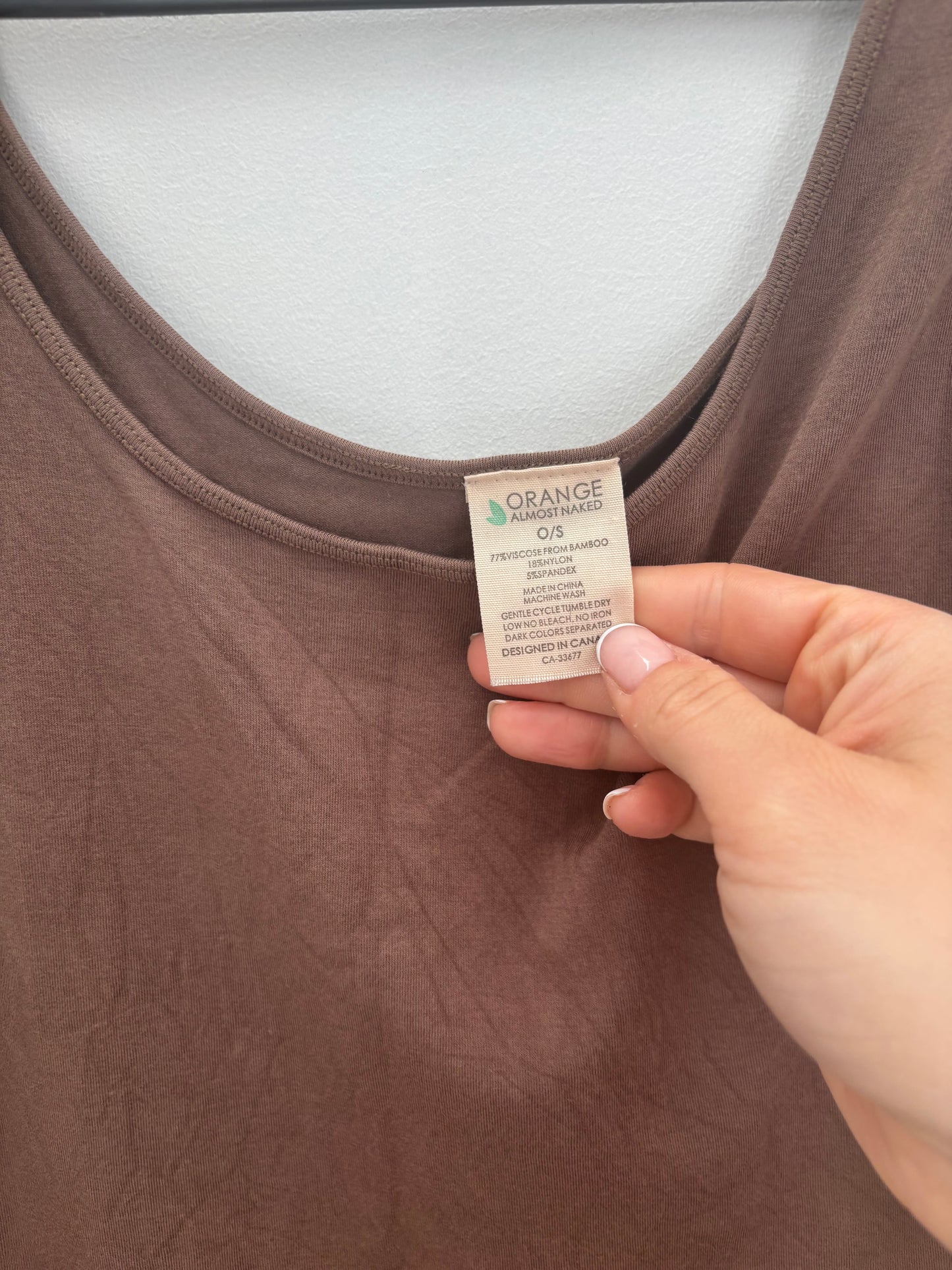 Orange Almost Naked Brown Bamboo Tank | OS