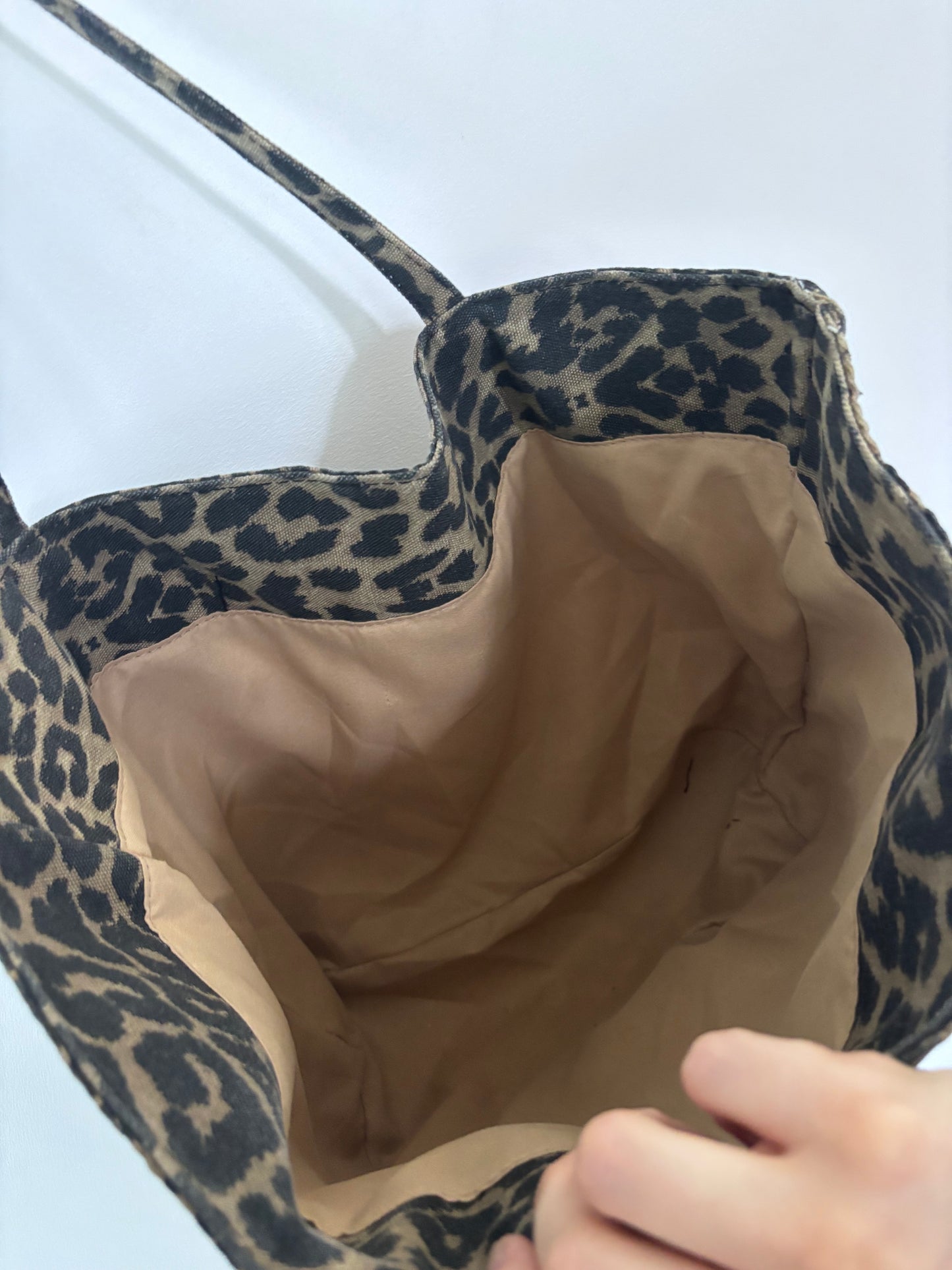 Leopard Print Canvas Tote Bag