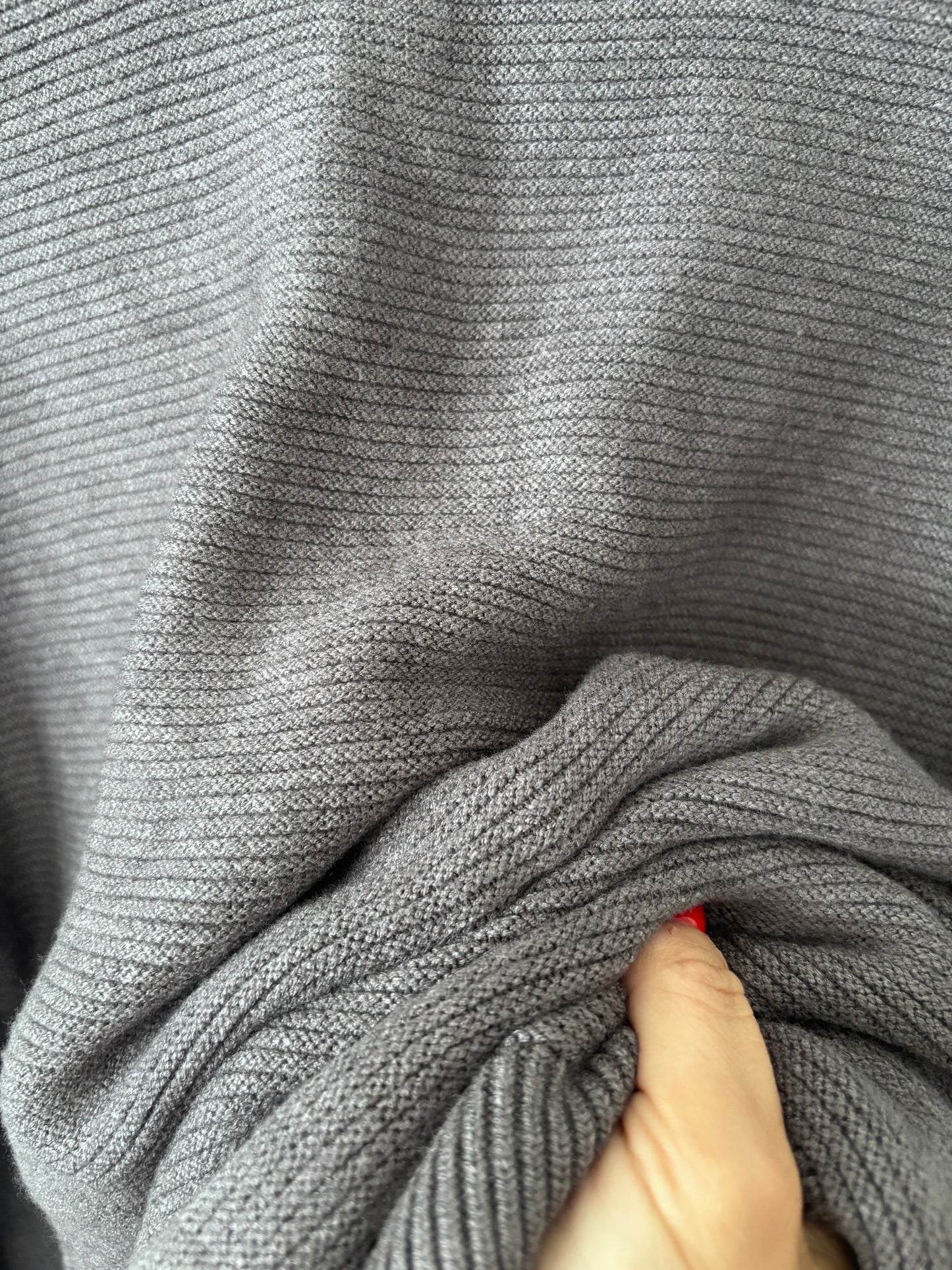 No Brand Grey Ribbed Sweater | Sz Medium