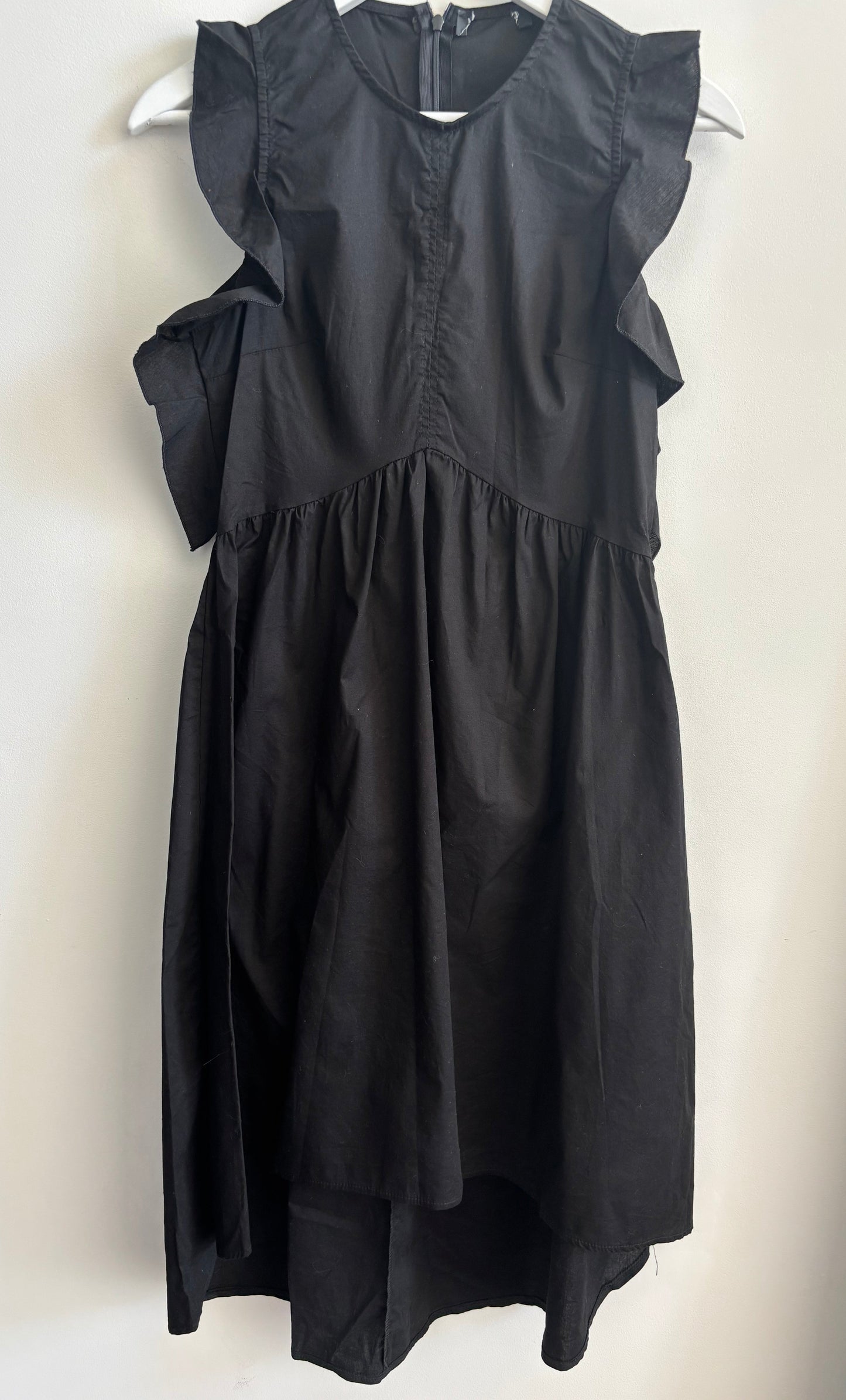 Ruffle Sleeveless Poplin Dress | Small