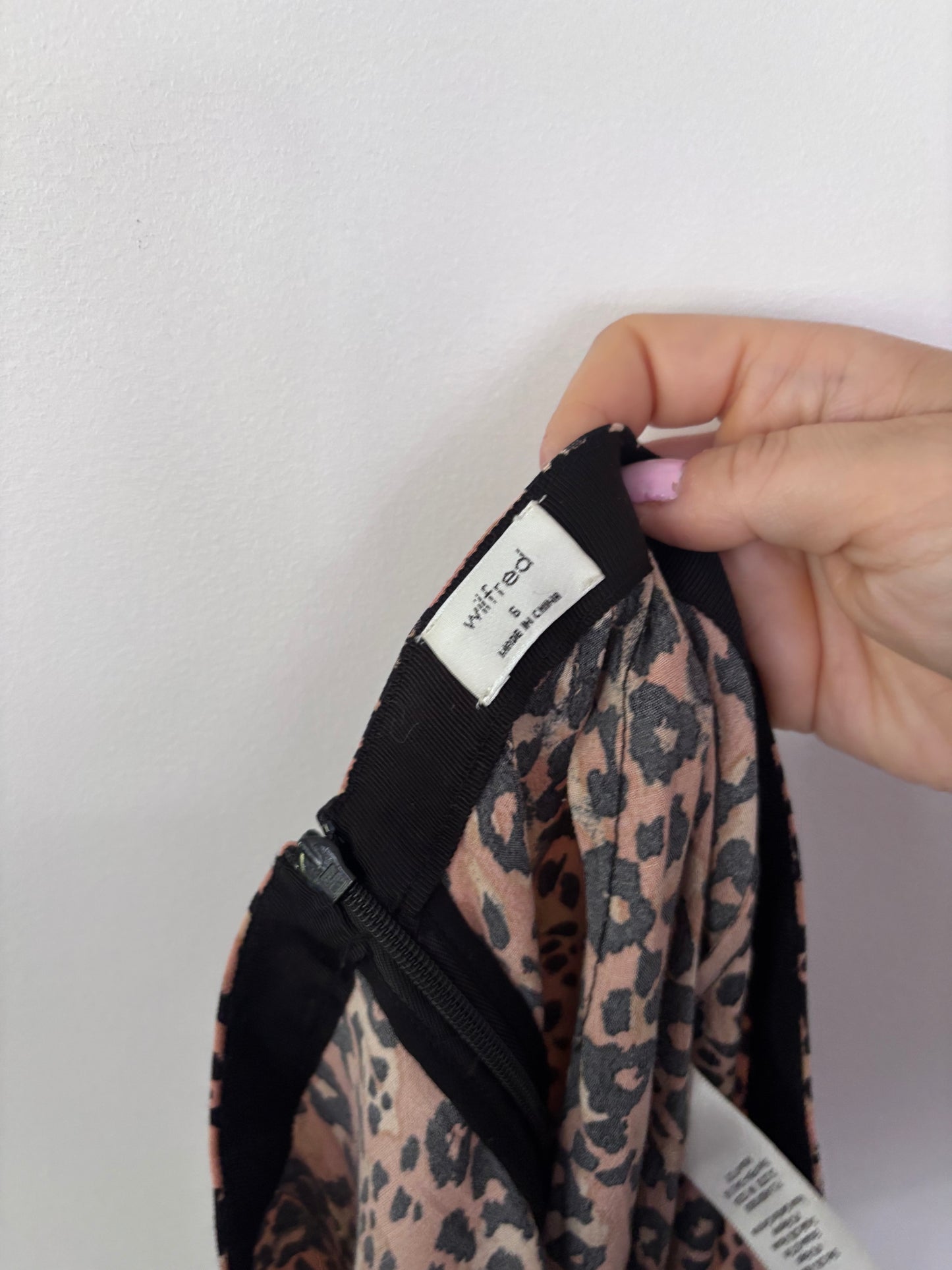 Wilfred Midi Leopard Print Skirt | Sz Small