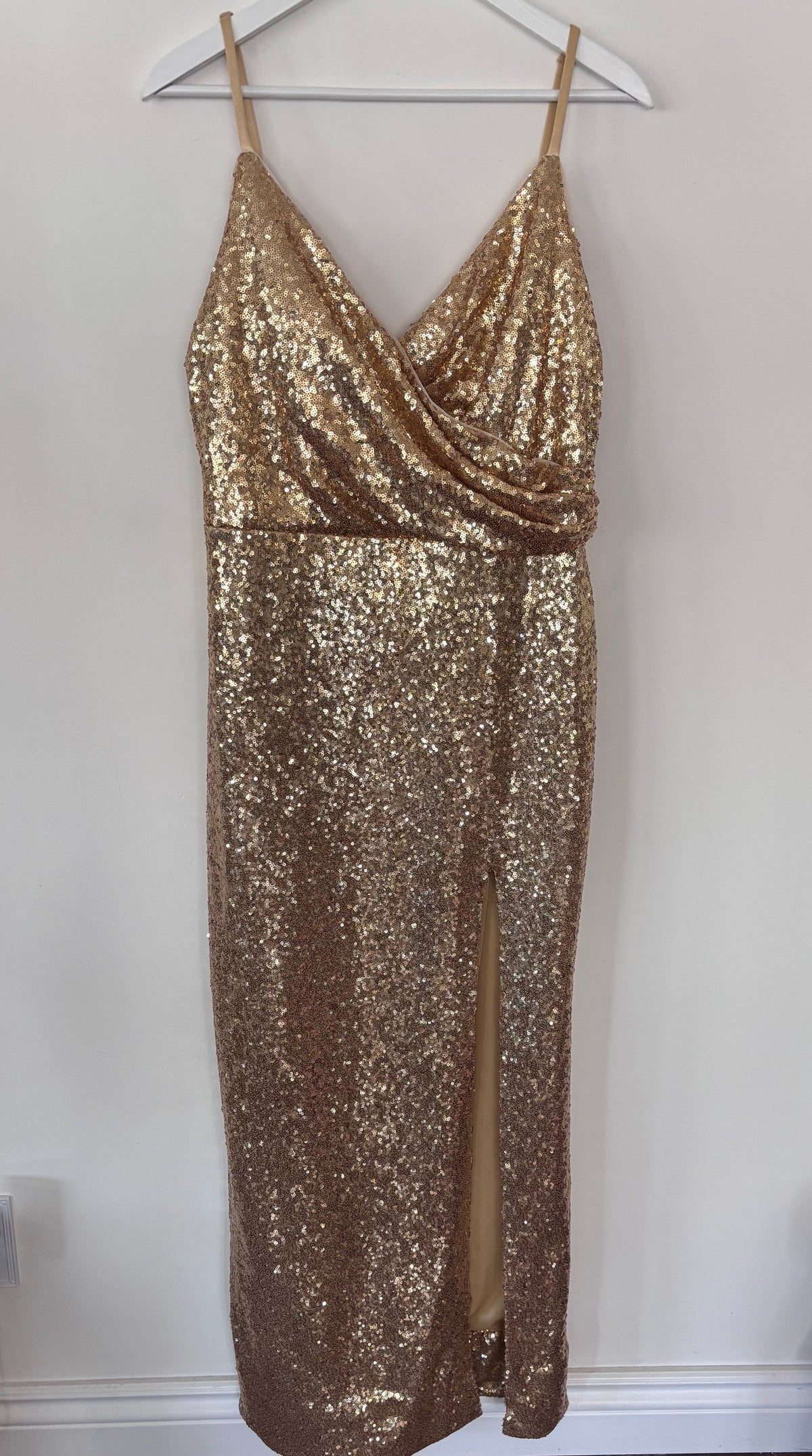 Revelry Gold Sequins Glitter Gown | Sz 12