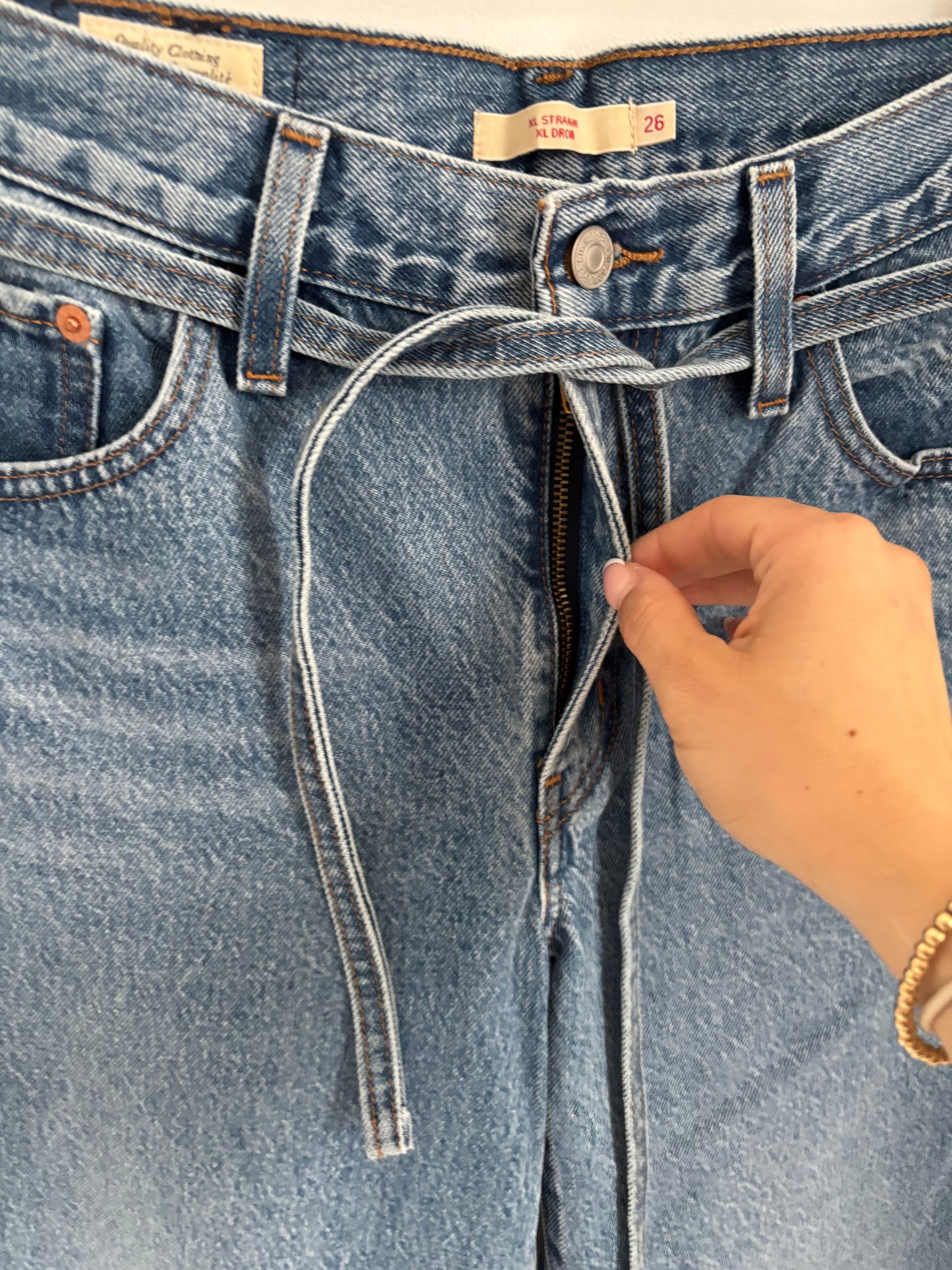 Levi's XL Wide Leg Tie Waist | 26 (fit like 27)