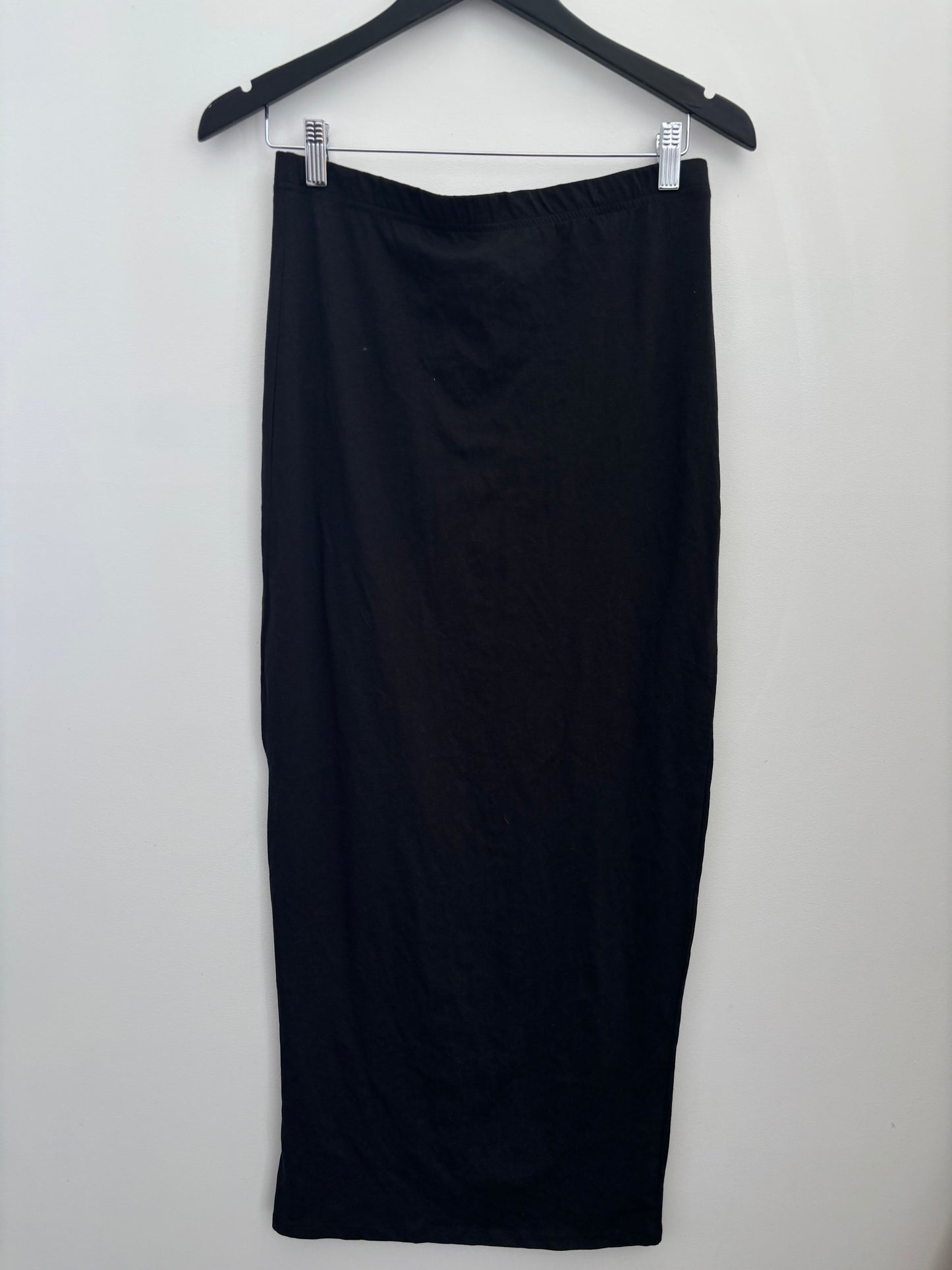 ONLY Abbie Long Slit Black Skirt | Medium
