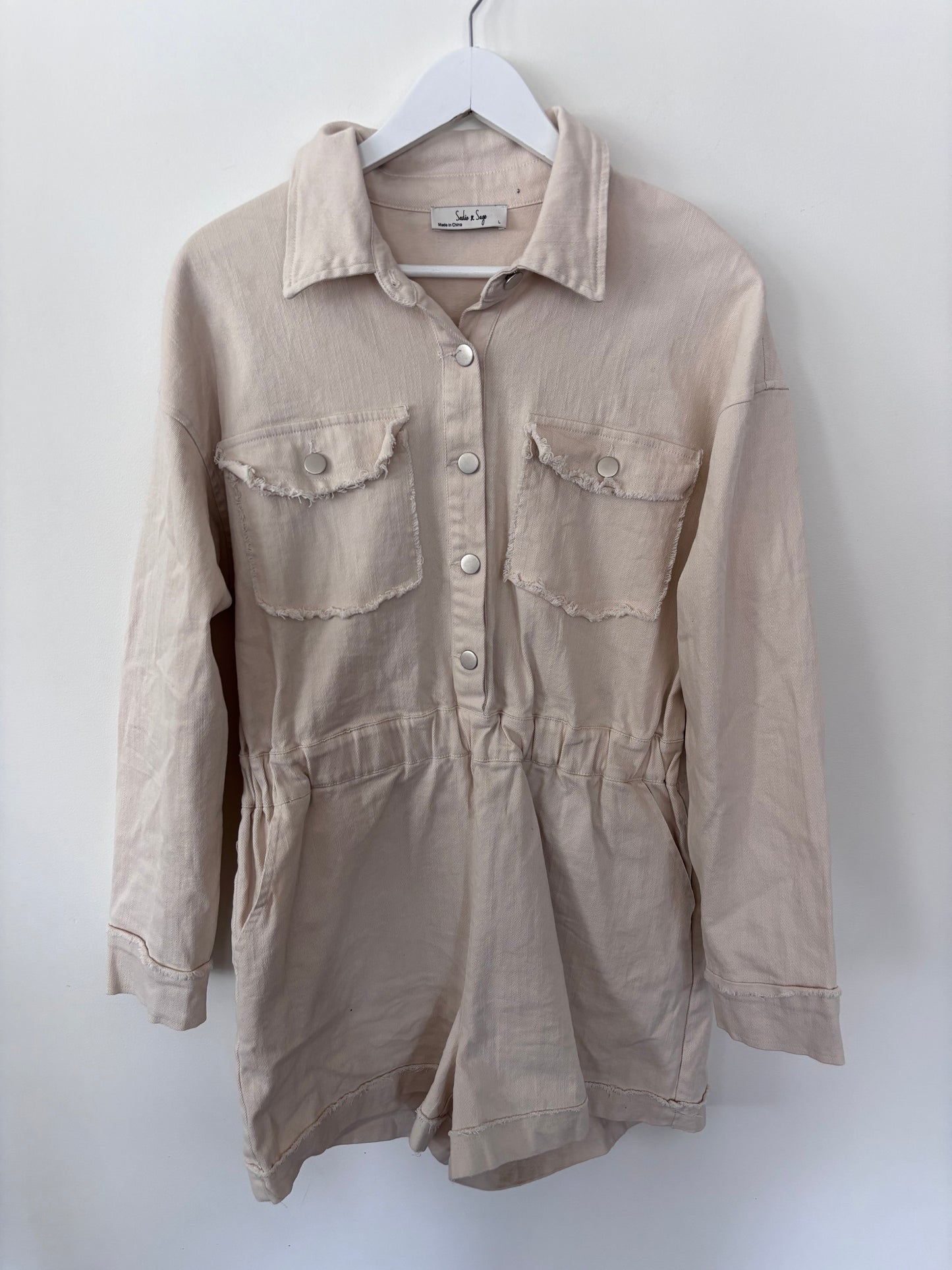 Sadie & Sage Denim Romper | Large