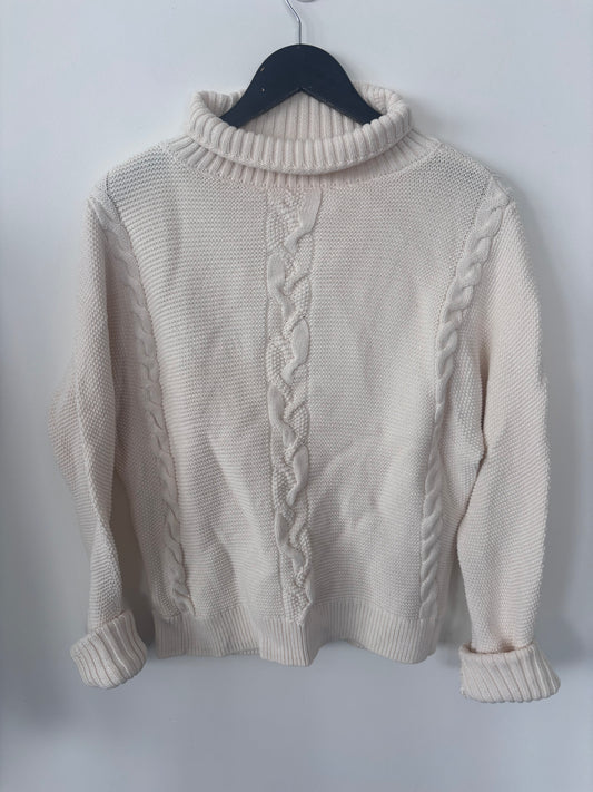 Gap Cable Knit Ivory Turtleneck | Sz Medium (oversized)