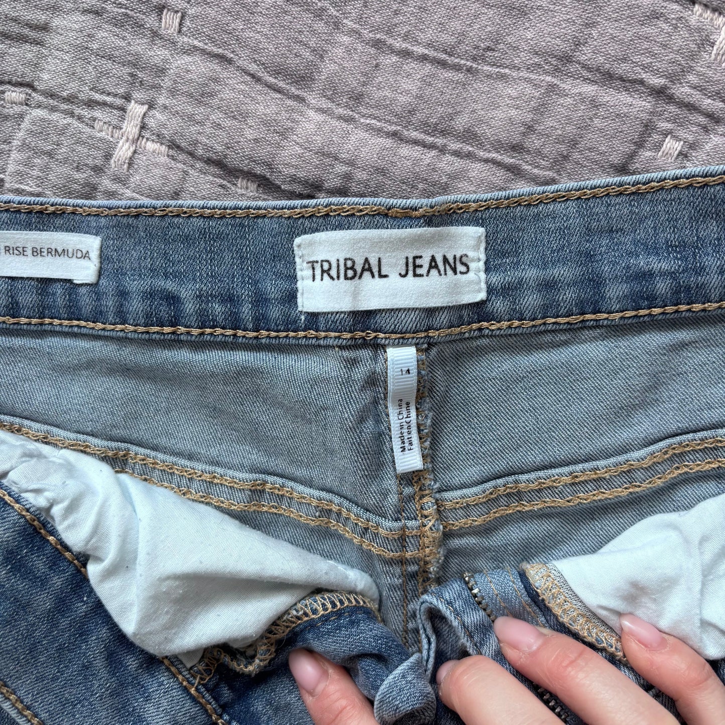 Tribal Bermuda Denim Shorts | Sz 14