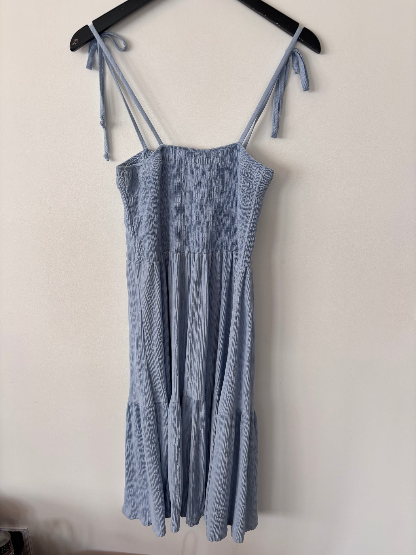Hello Miz Smocked Tiered Blue Dress | Sz Small (Maternity size)