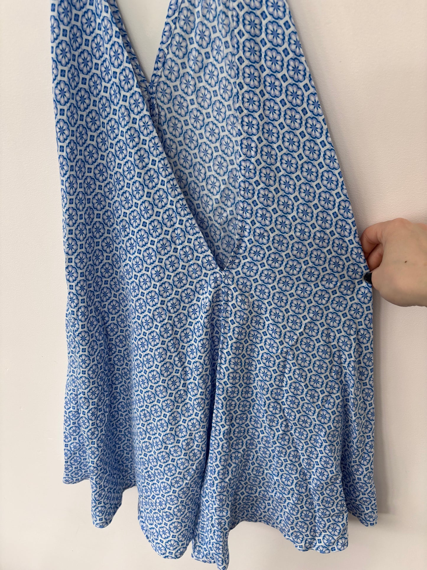 Calima / Mexico Geometric Printed Halter Dress (Cover-up) | Sz Medium