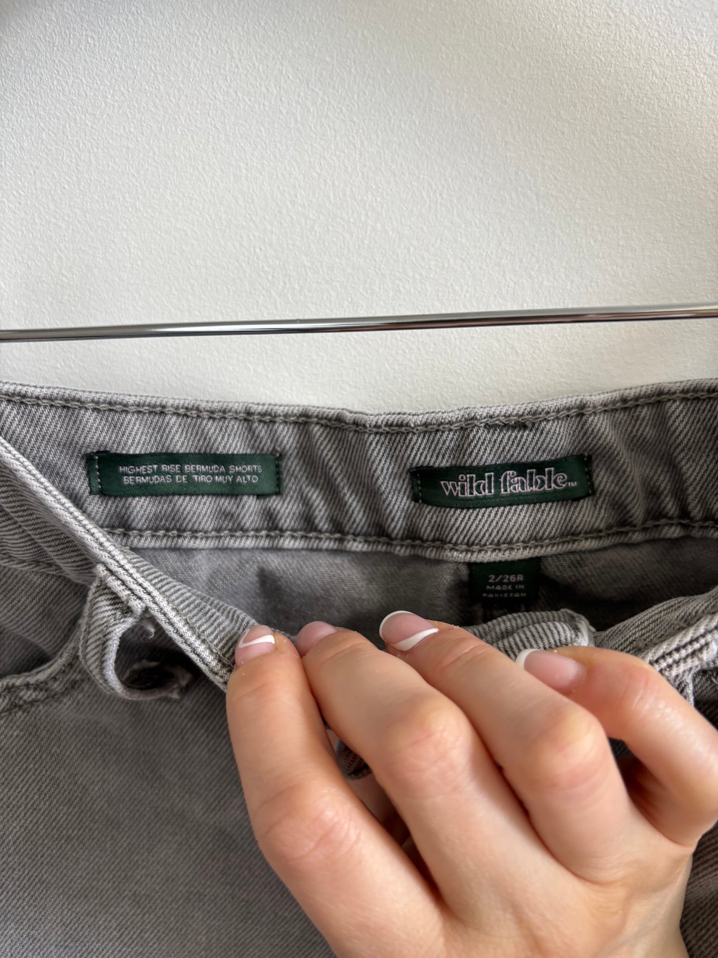 Wild Fable Greywash High Rise Shorts | 26