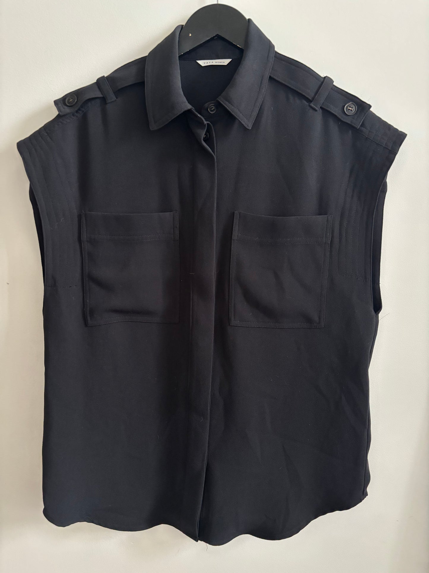 Yaya Sleeveless Shirt Jacket | 34 (small, fit is oversized)
