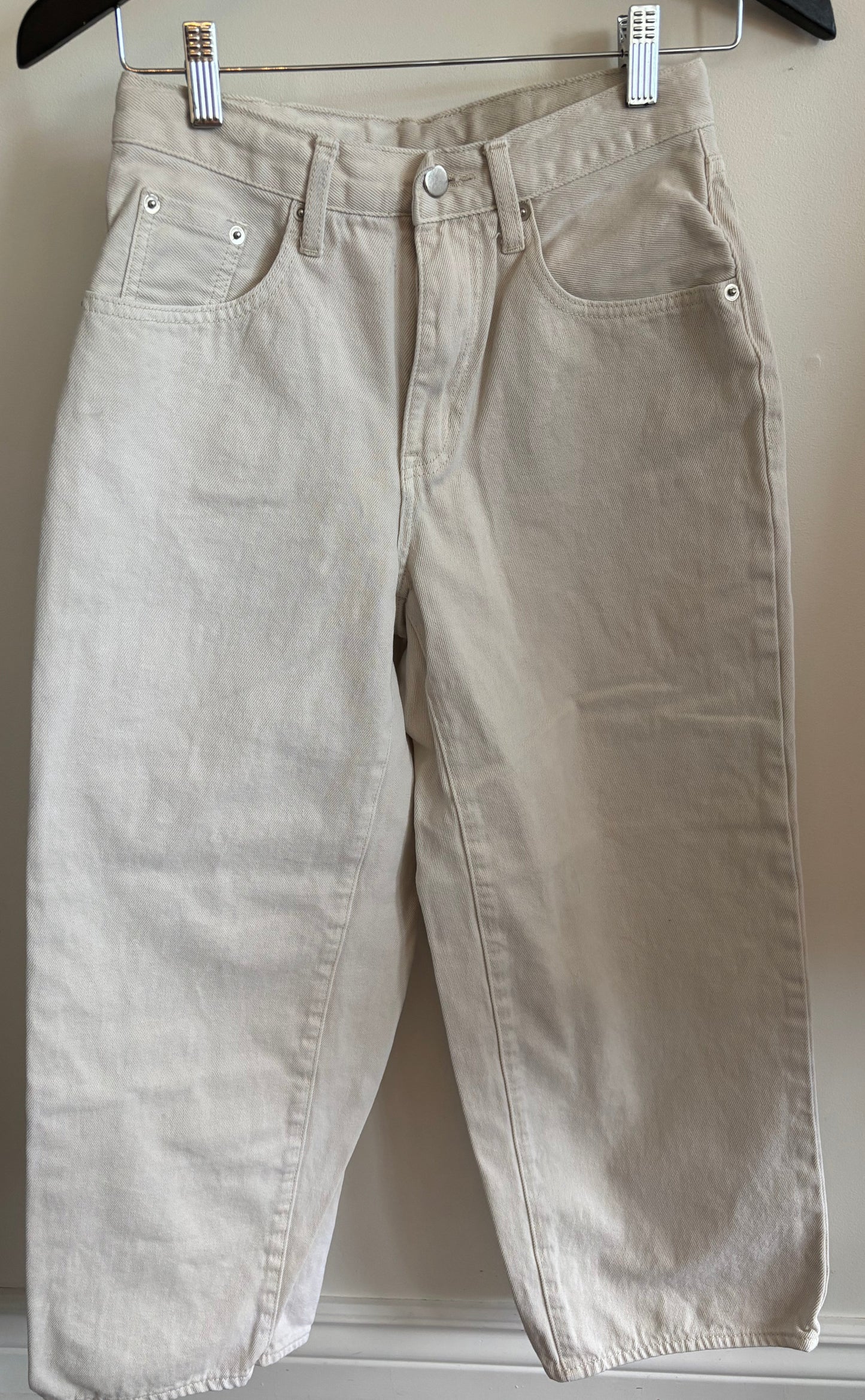 *Miou Muse Off White Denim Pants | Small