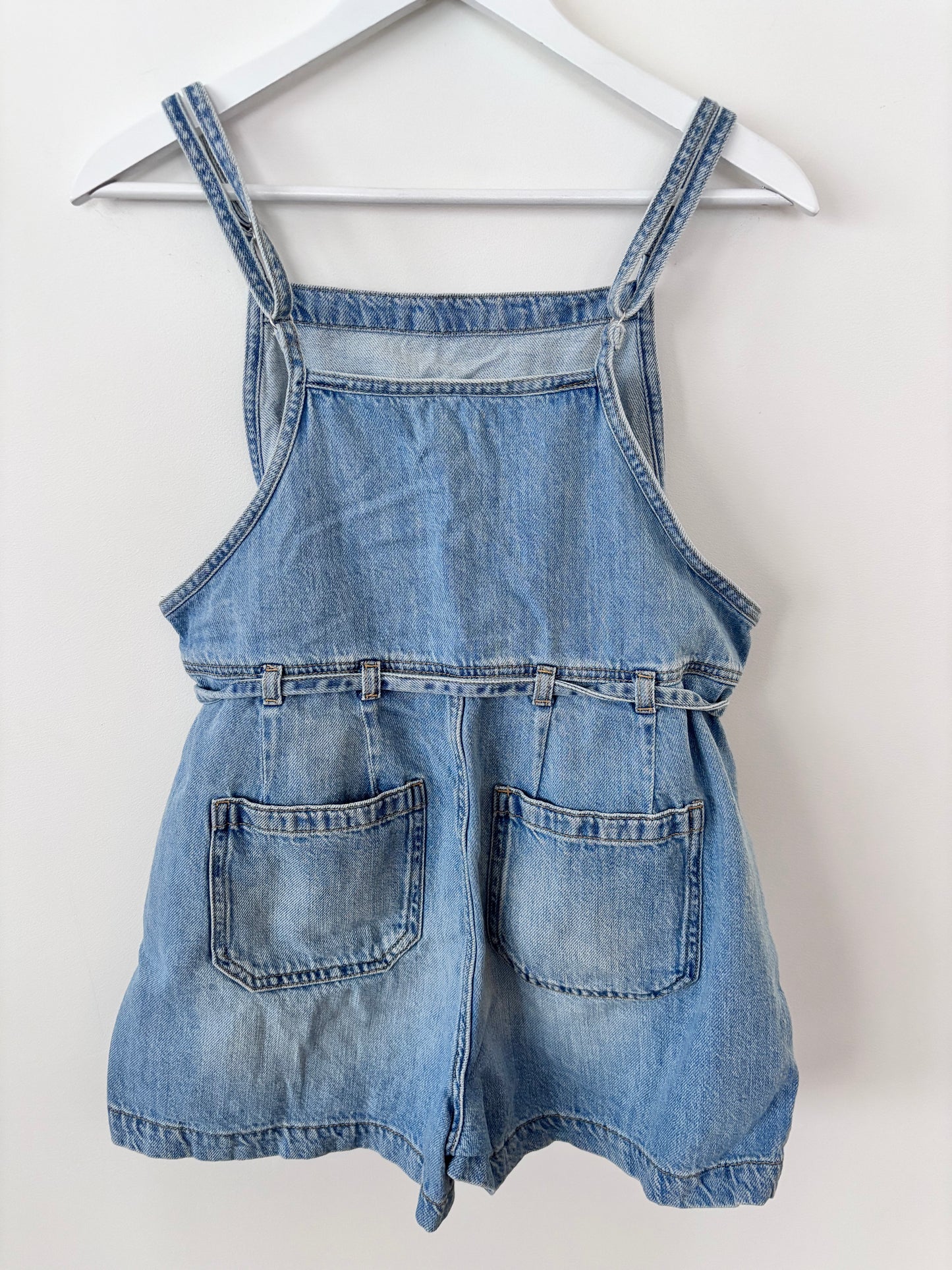 Maurice's Denim Shortalls with Tie Belt | Sz Medium