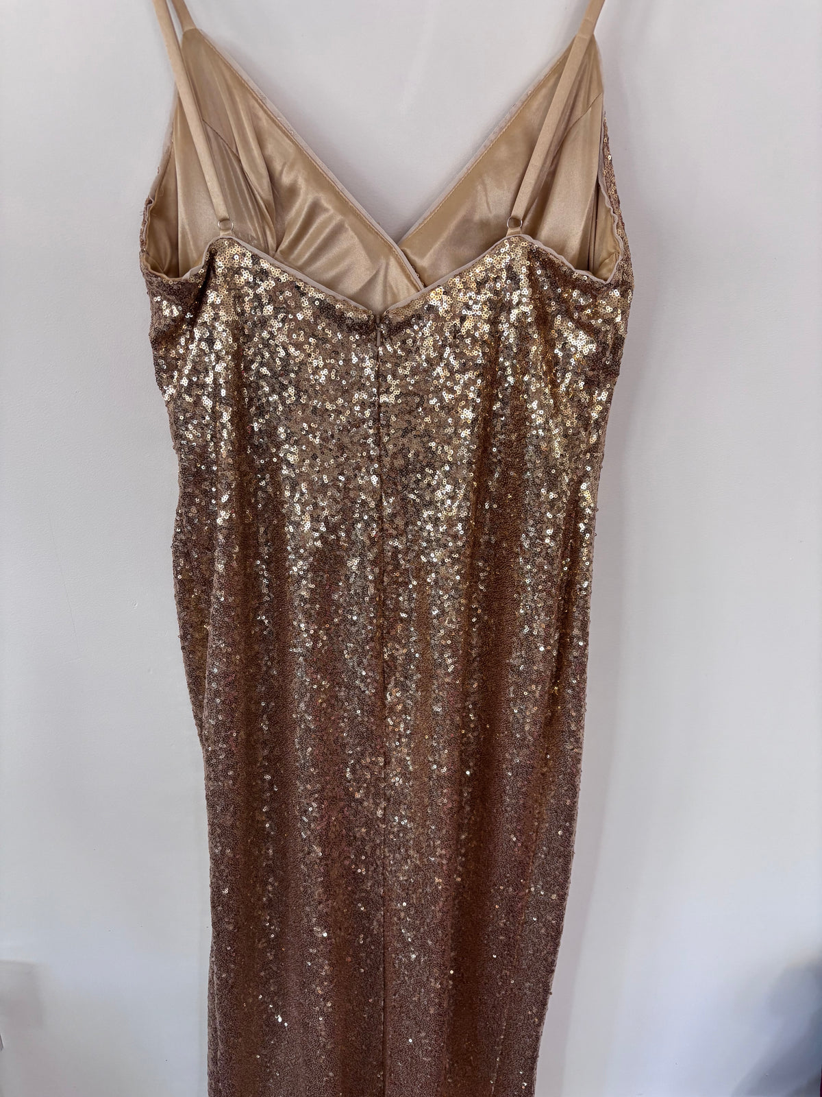 Revelry Gold Sequins Glitter Gown | Sz 12