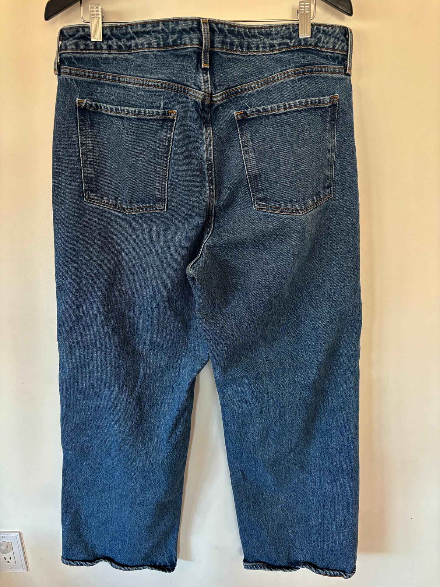 Old Navy Sky-High Wide leg (med blue, lightly distressed) | Size 14 (N03N18)