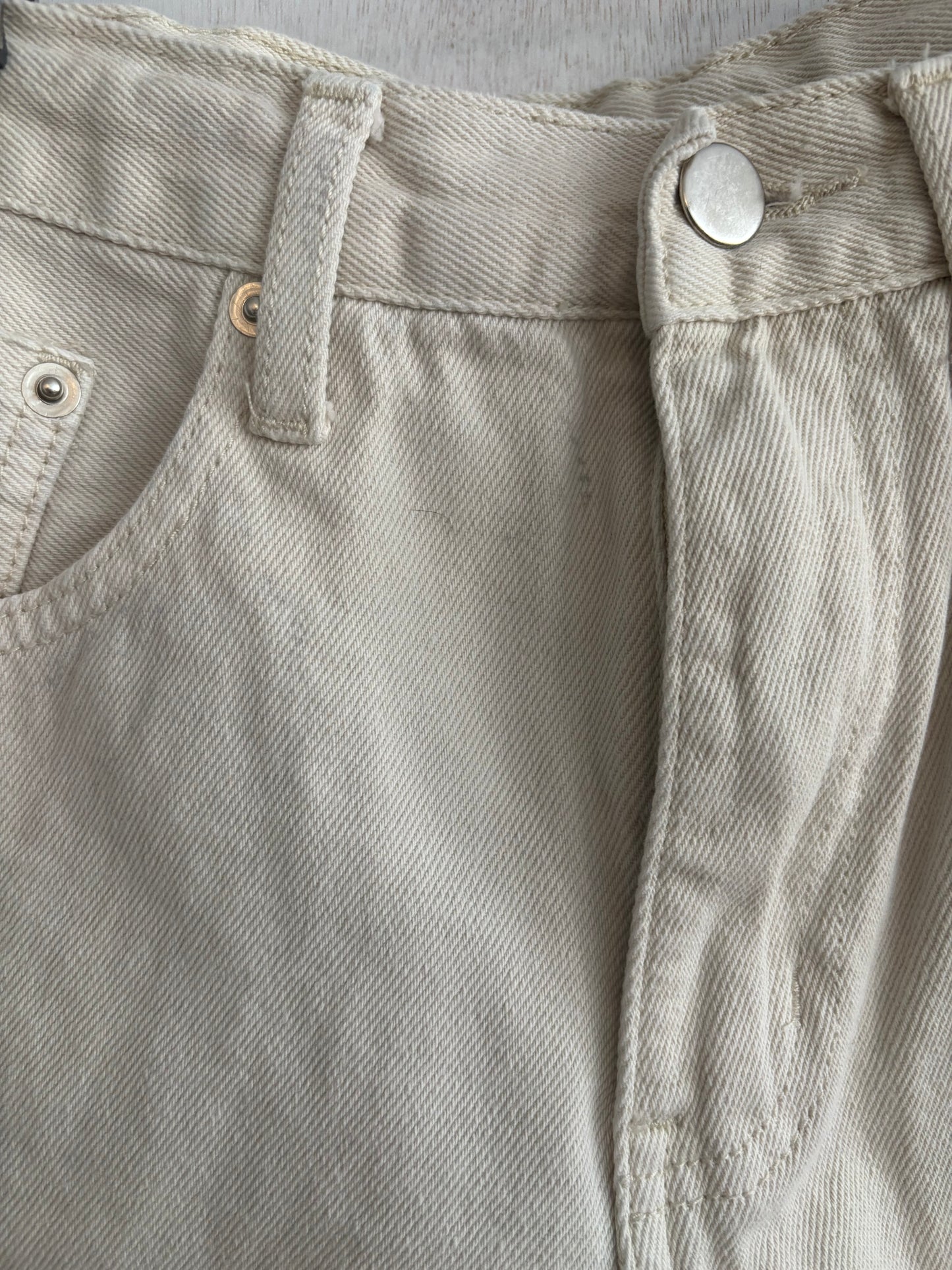 *Miou Muse Off White Denim Pants | Small