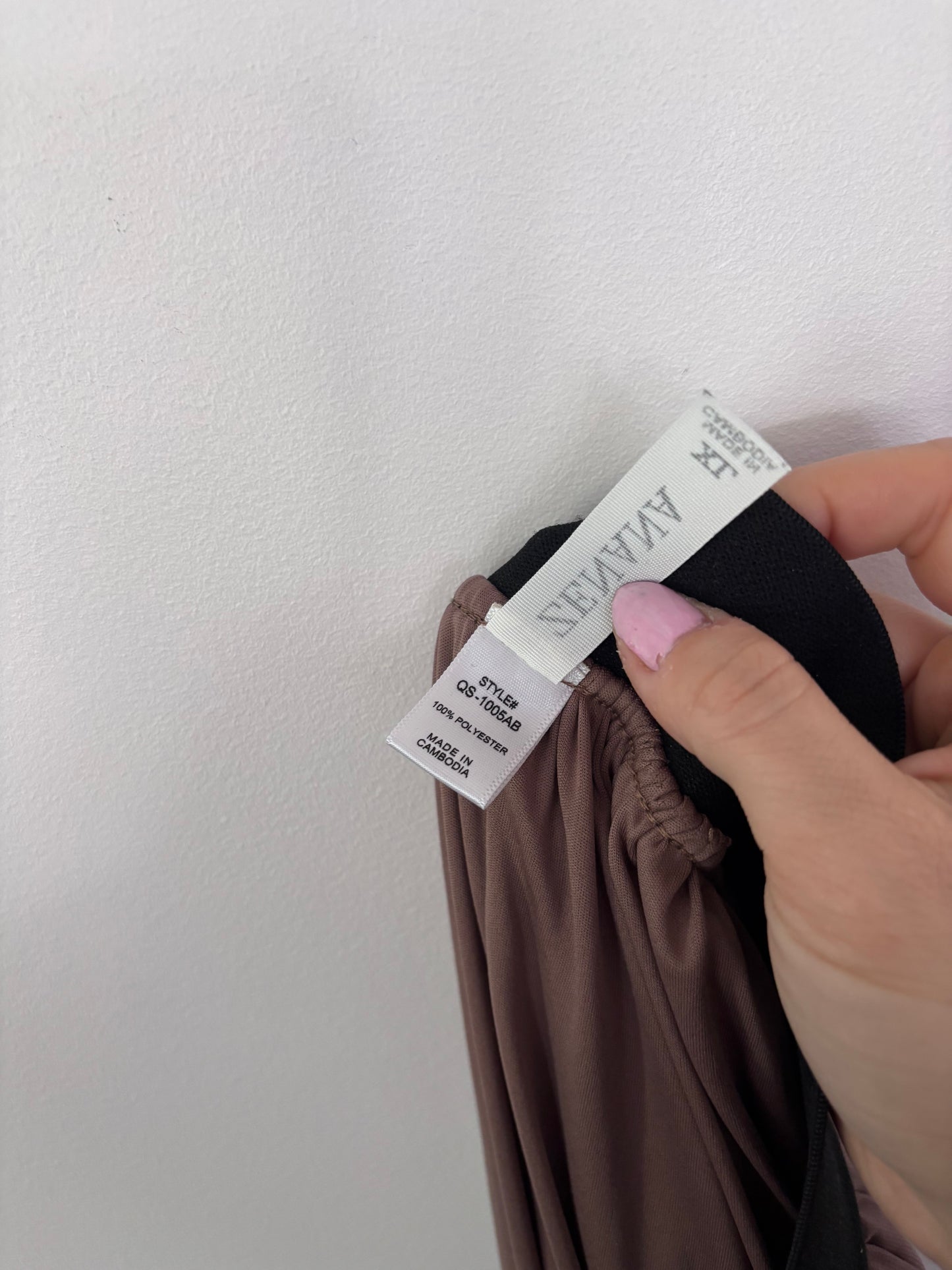 Zenana Brown Pleated Twirl Skirt | Sz XL