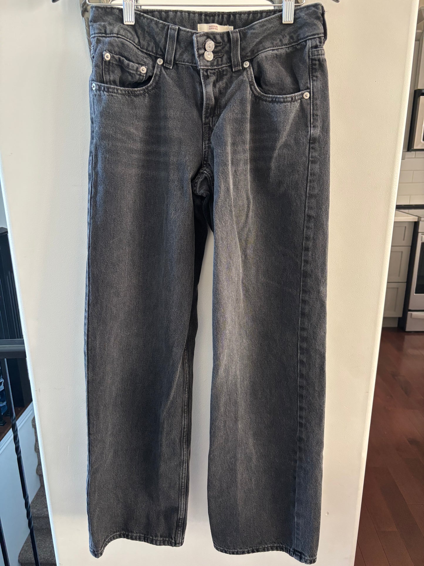 Levi's Superlow Black Denim | 28 (may fit smaller)