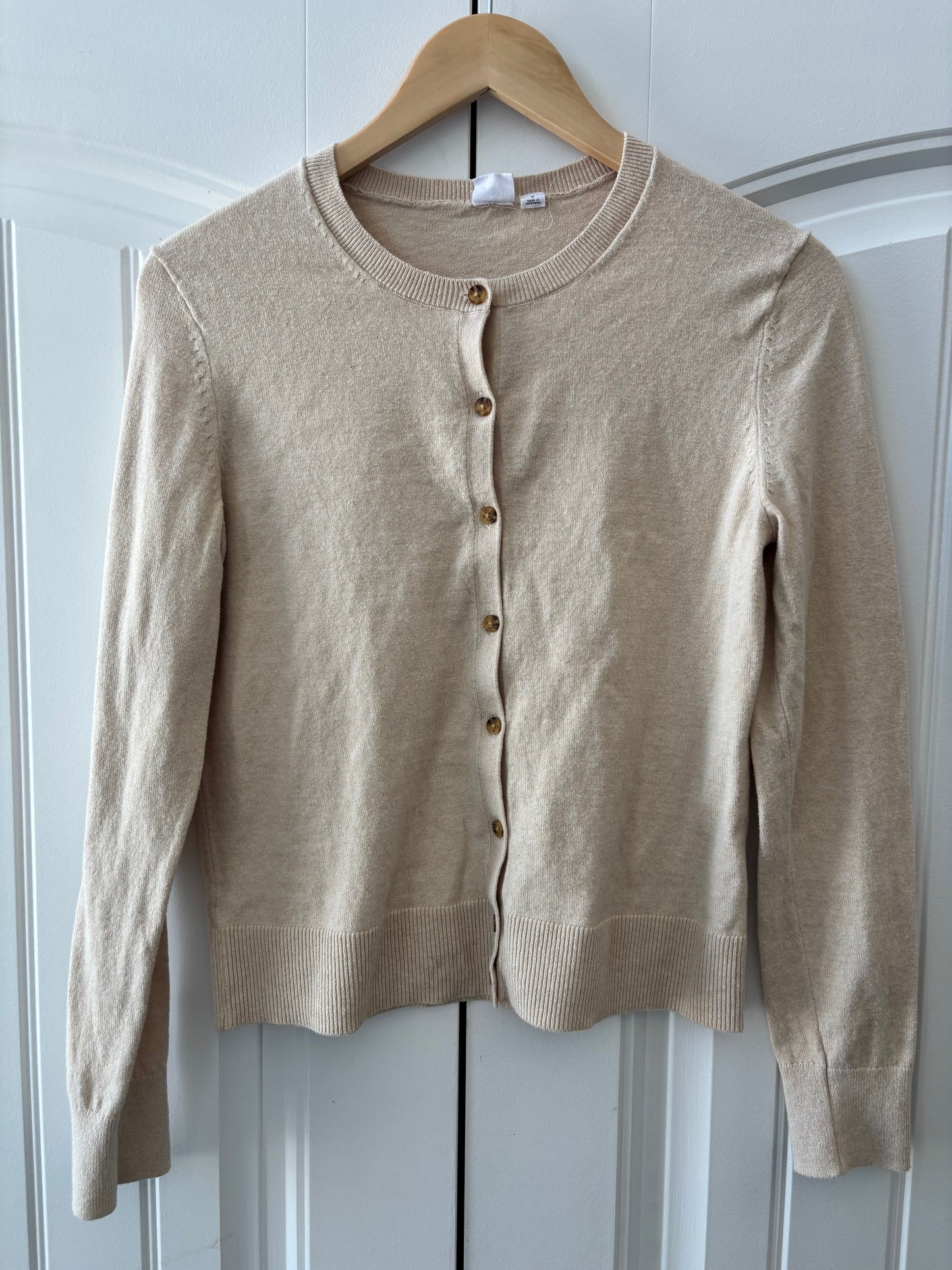 Gap Classic Cotton Crewneck Cardigan | Medium